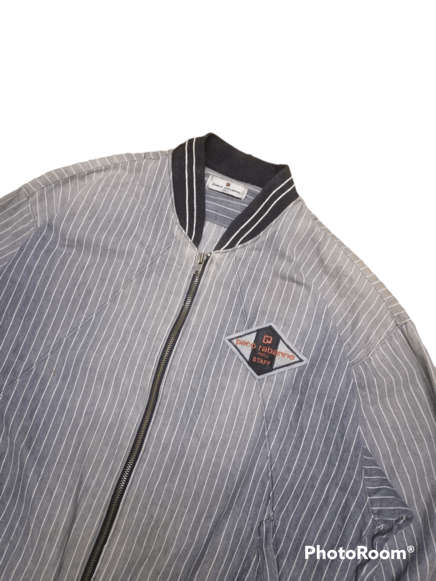 Paco Rabanne Vintage Paco Rabanne Zipper Jacket Stripes Size US M / EU 48-50 / 2 - 2 Thumbnail