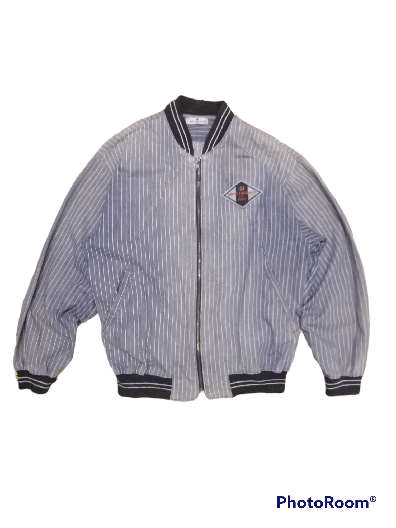 Paco Rabanne Vintage Paco Rabanne Zipper Jacket Stripes Size US M / EU 48-50 / 2 - 1 Thumbnail
