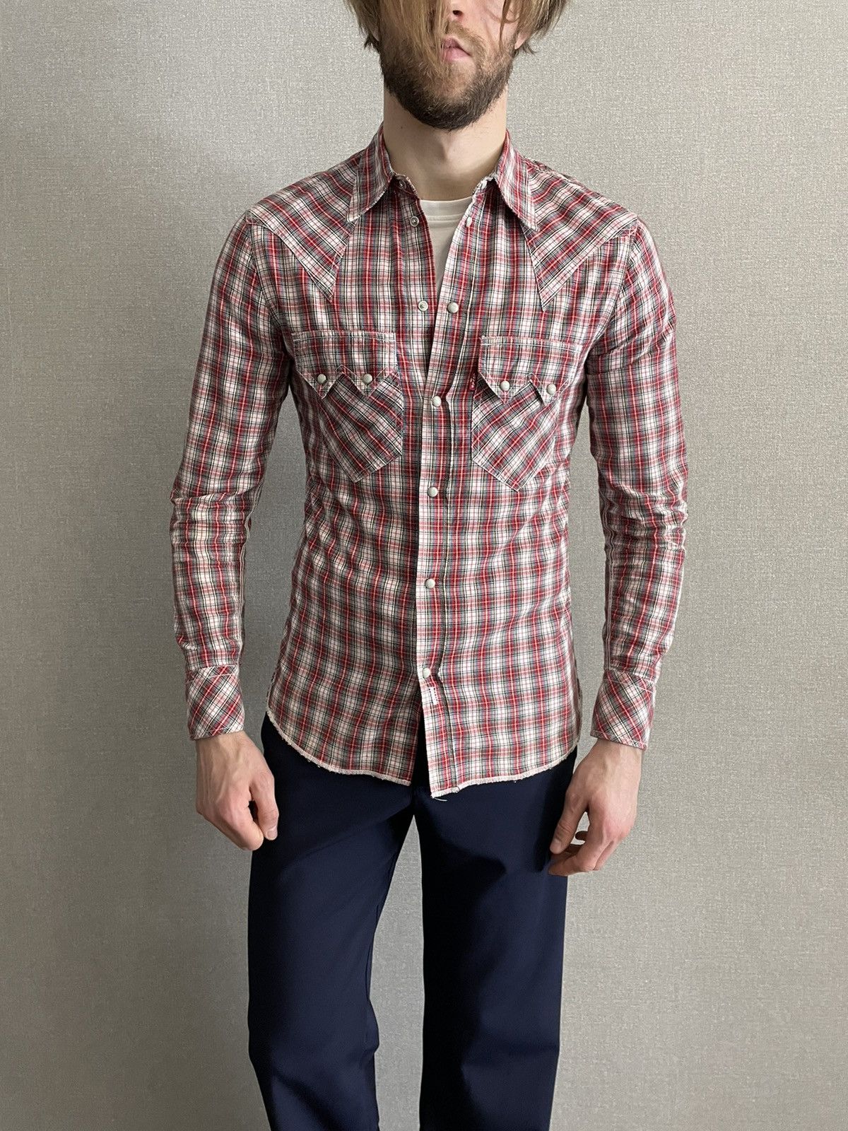 Levi's × Levi's Vintage Clothing Levis Limited Edition checkered Shirt long sleeve slim fit Size US M / EU 48-50 / 2 - 1 Thumbnail