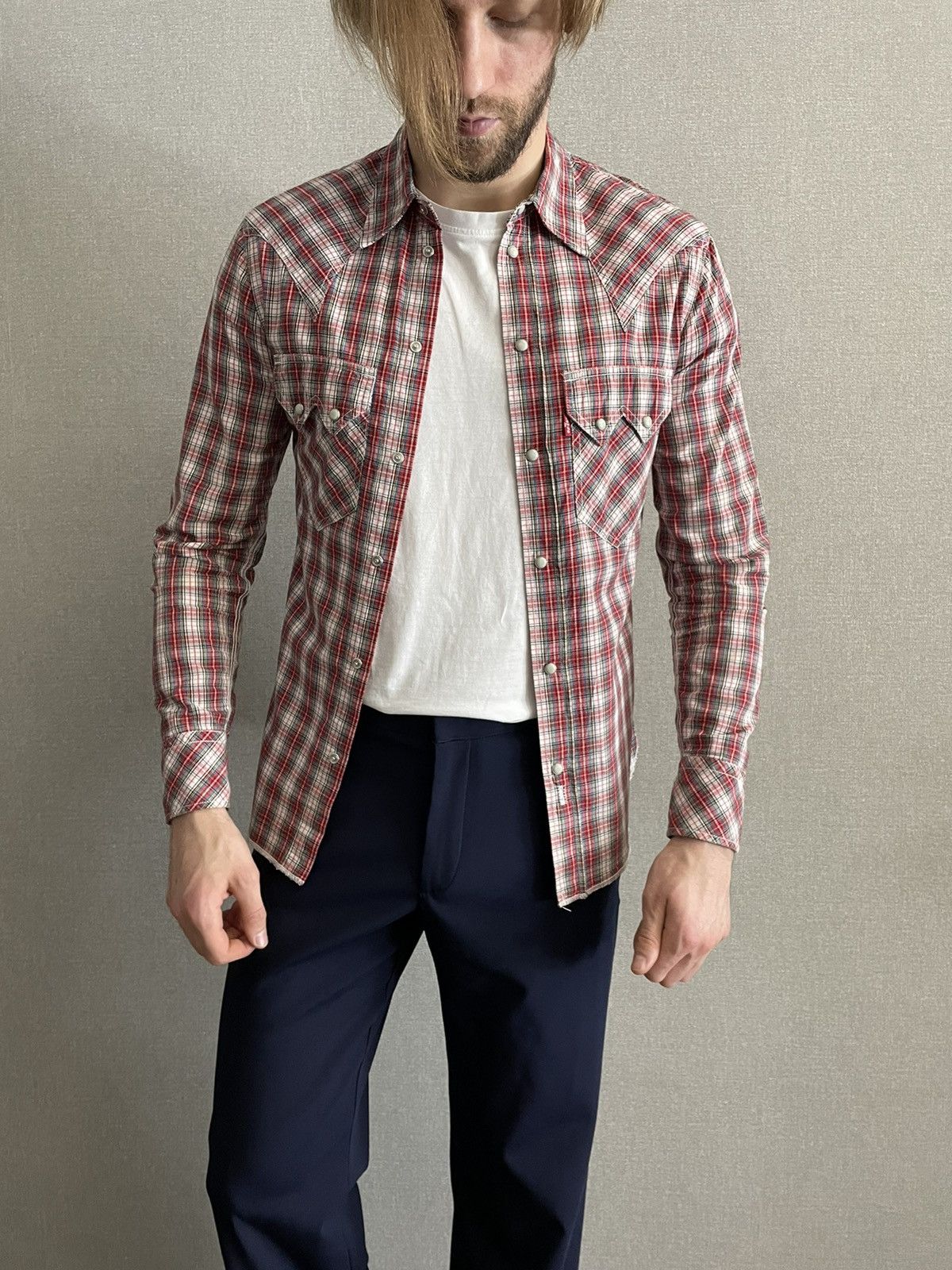 Levi's × Levi's Vintage Clothing Levis Limited Edition checkered Shirt long sleeve slim fit Size US M / EU 48-50 / 2 - 2 Thumbnail