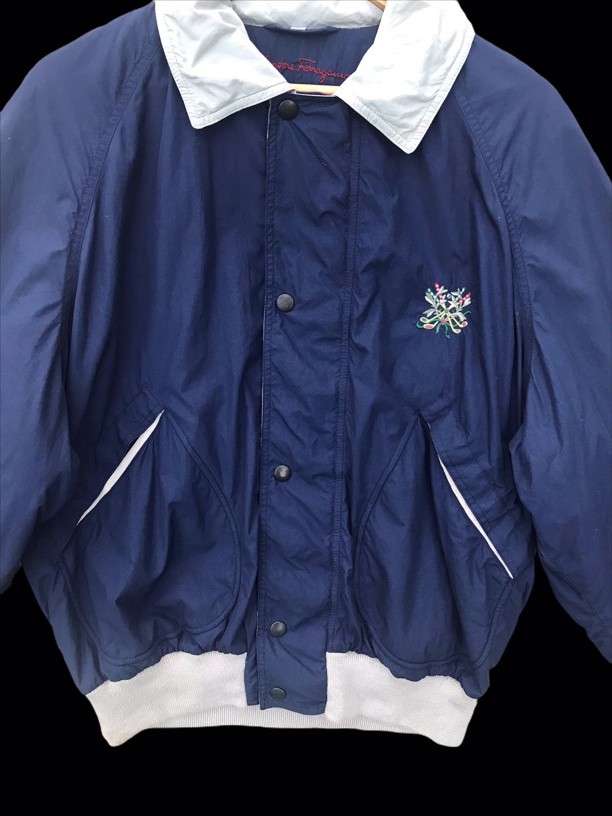 Salvatore Ferragamo Iconic Selvator Ferragomo Bomber Jacket Design Size US M / EU 48-50 / 2 - 2 Thumbnail
