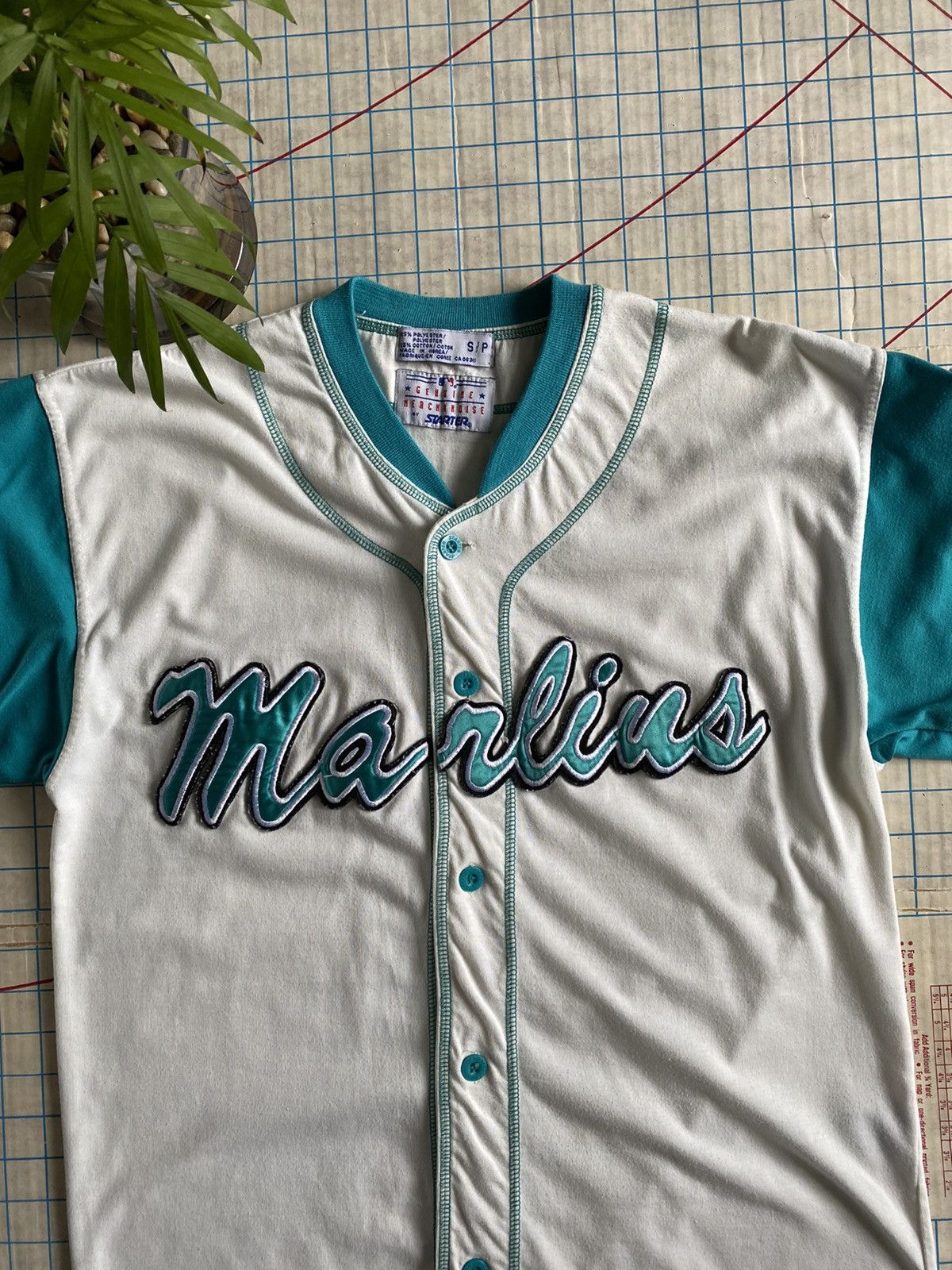 MLB Vintage 90s Florida Marlins Starter Baseball Jersey Small Size US S / EU 44-46 / 1 - 3 Thumbnail
