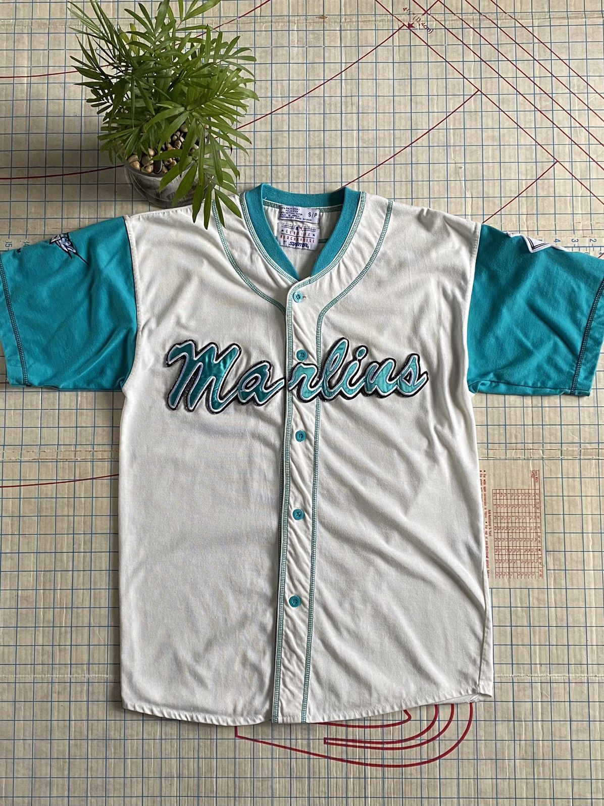 MLB Vintage 90s Florida Marlins Starter Baseball Jersey Small Size US S / EU 44-46 / 1 - 1 Thumbnail