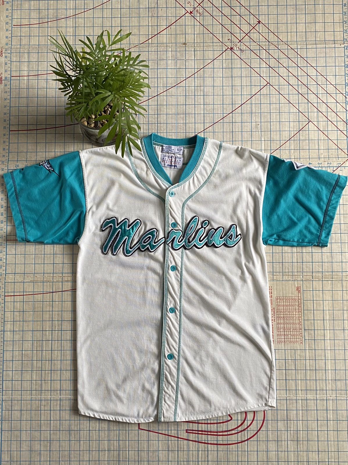MLB Vintage 90s Florida Marlins Starter Baseball Jersey Small Size US S / EU 44-46 / 1 - 2 Thumbnail
