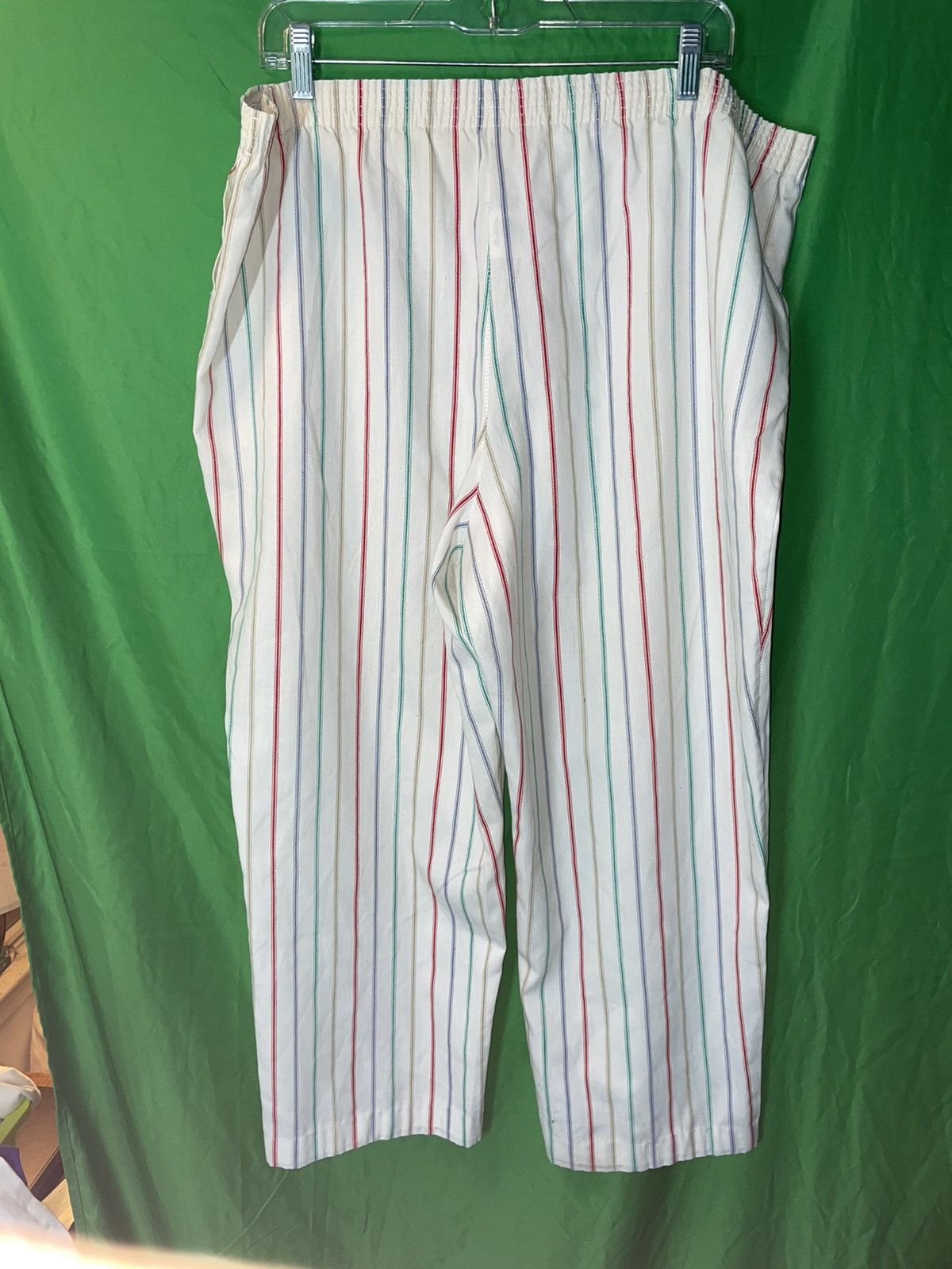 Vintage 80s Vintage Pinstripe Wide leg Pants Made In USA beach Size US 42 / EU 58 - 3 Thumbnail