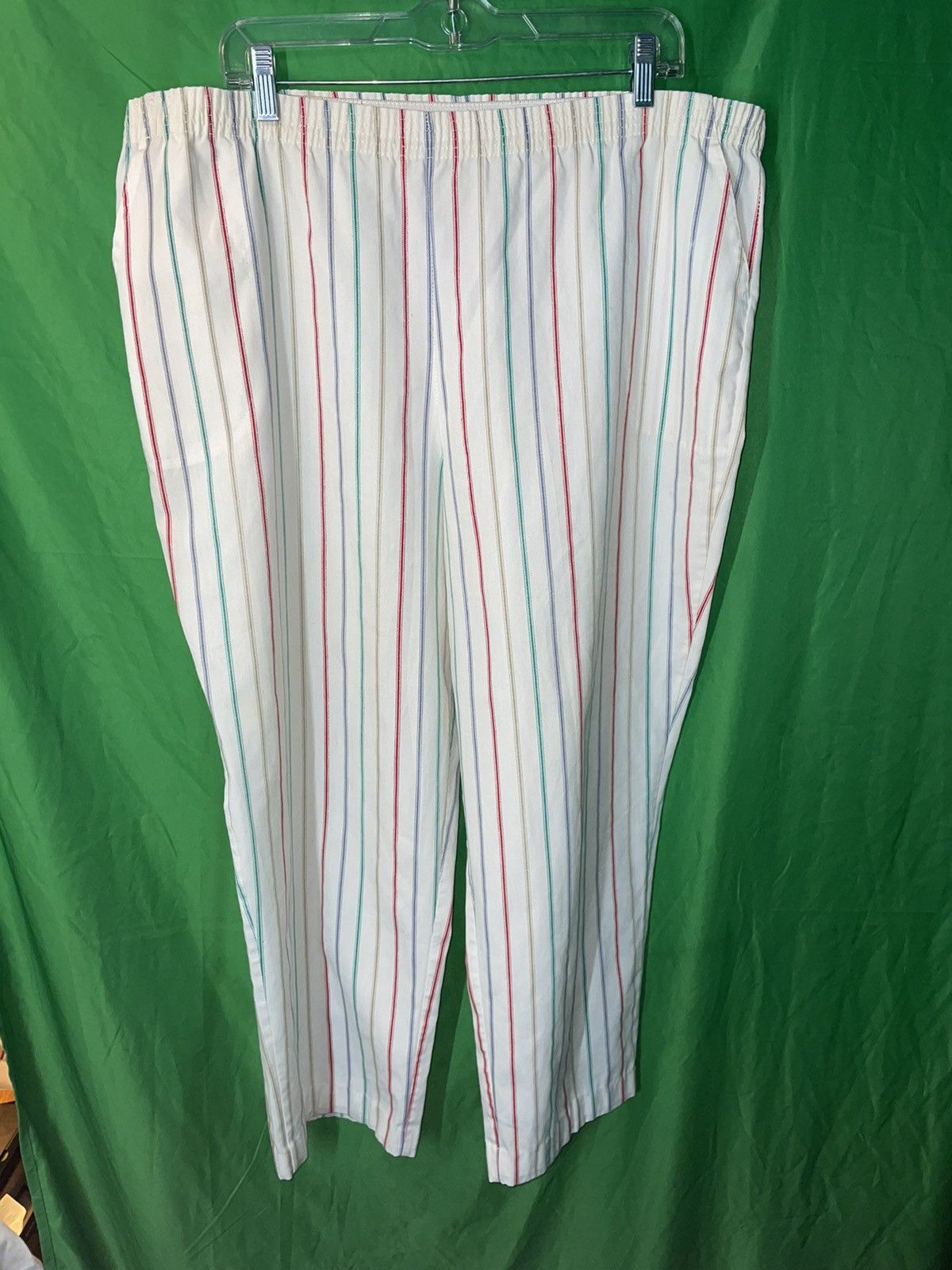 Vintage 80s Vintage Pinstripe Wide leg Pants Made In USA beach Size US 42 / EU 58 - 4 Thumbnail