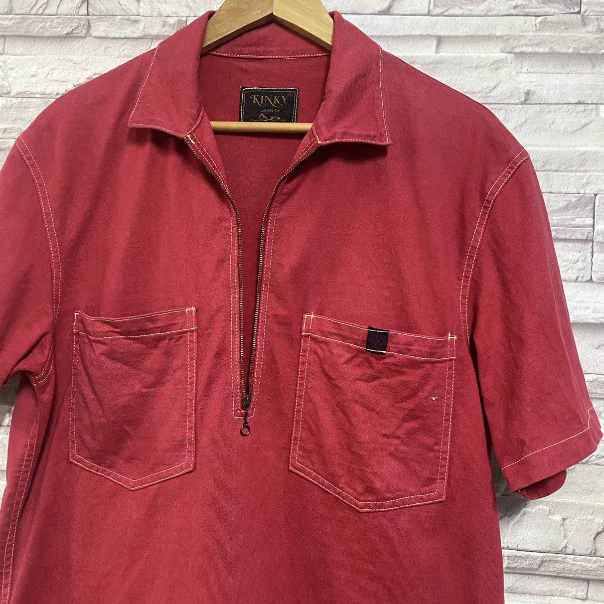 Hysteric Glamour Hysteric Glamour Shirt Half Zipper Sunfaded Size US L / EU 52-54 / 3 - 5 Thumbnail