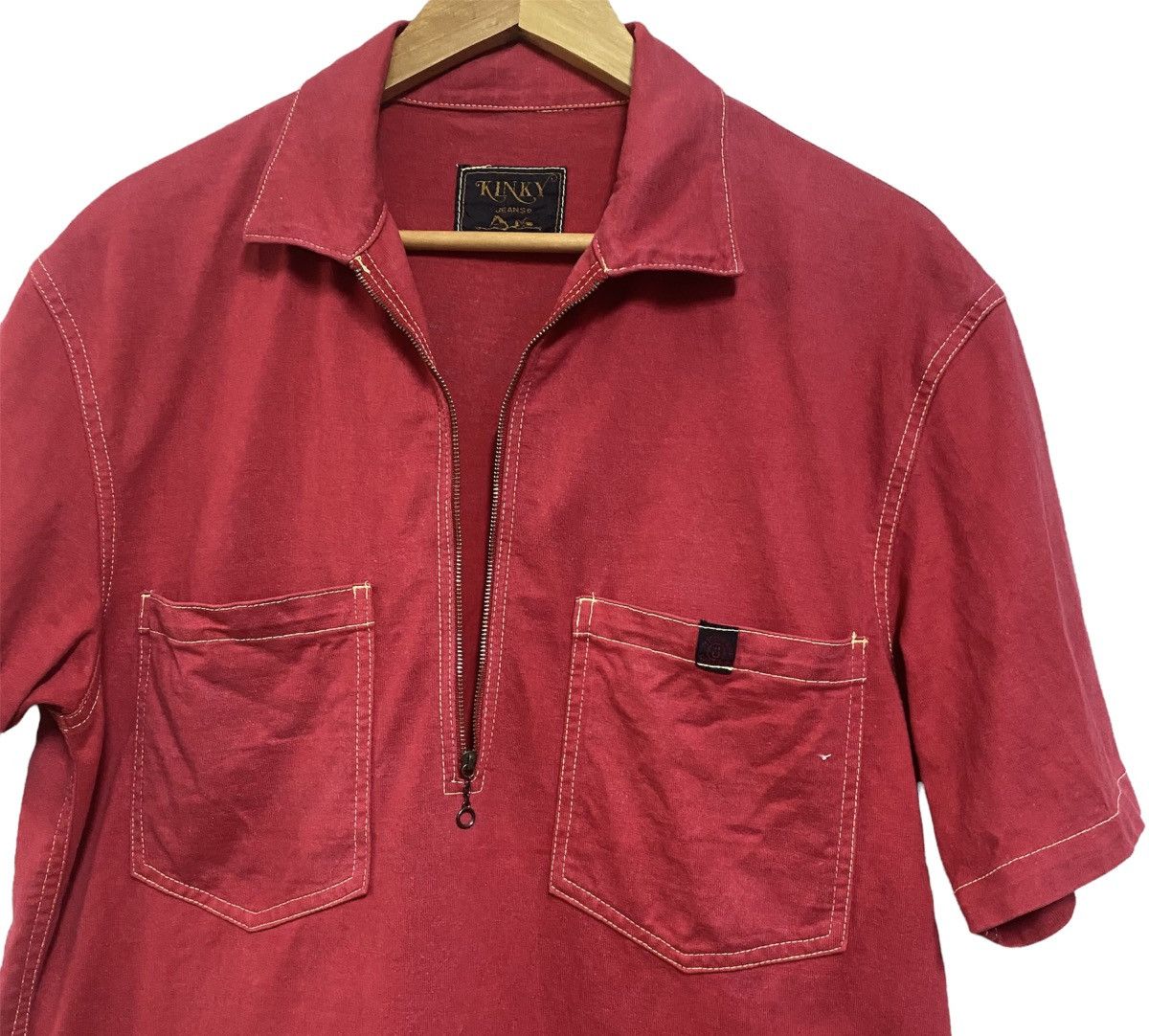 Hysteric Glamour Hysteric Glamour Shirt Half Zipper Sunfaded Size US L / EU 52-54 / 3 - 1 Thumbnail