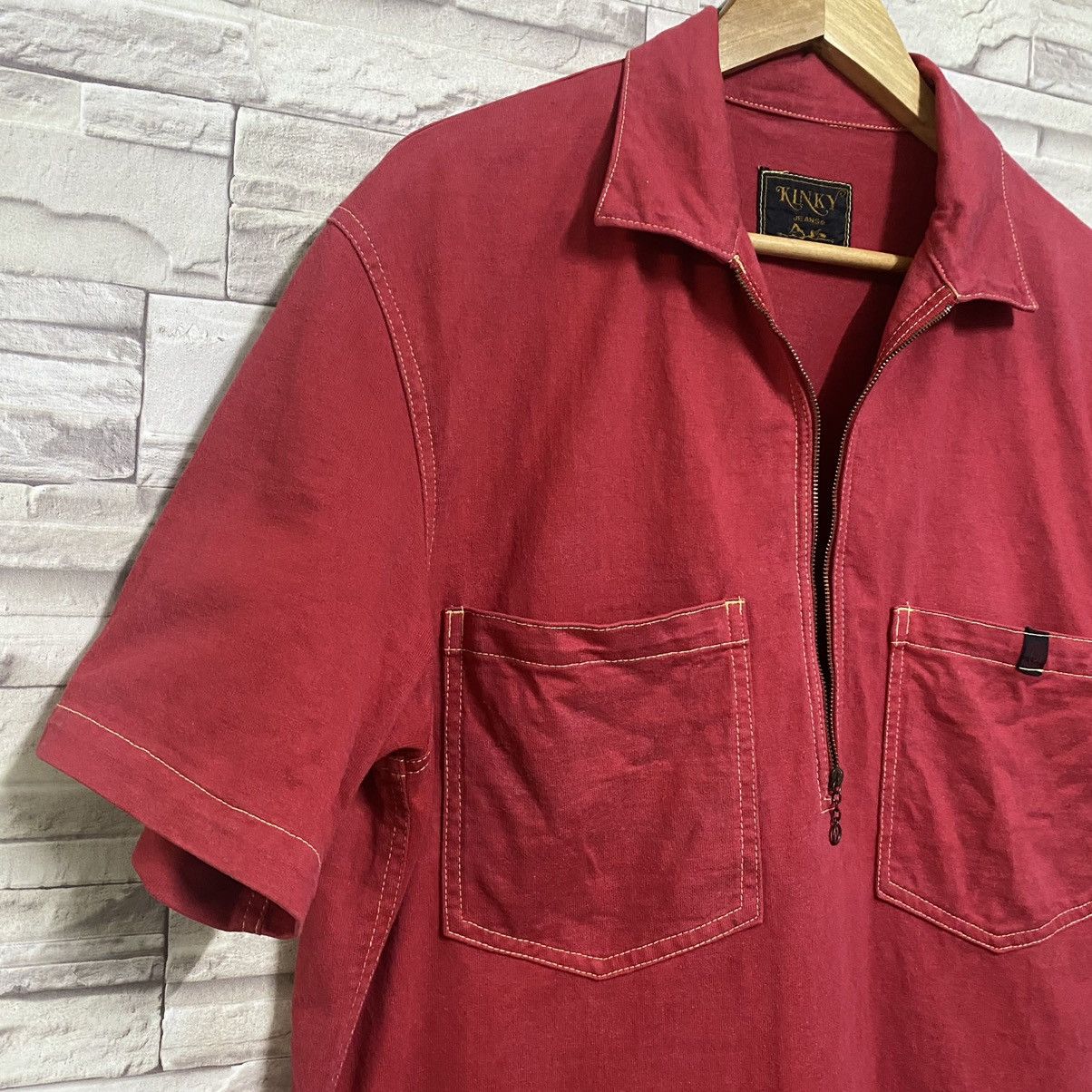 Hysteric Glamour Hysteric Glamour Shirt Half Zipper Sunfaded Size US L / EU 52-54 / 3 - 7 Thumbnail