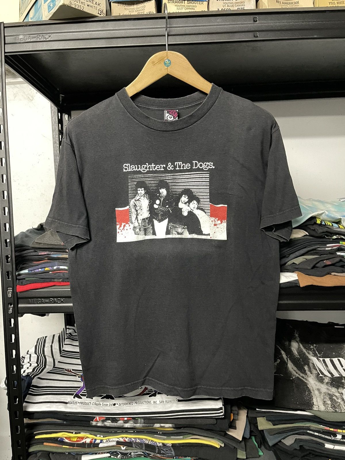 Band Tees × Vintage Vintage Slaughter The Dogs Sun Faded Tees Size US M / EU 48-50 / 2 - 1 Thumbnail