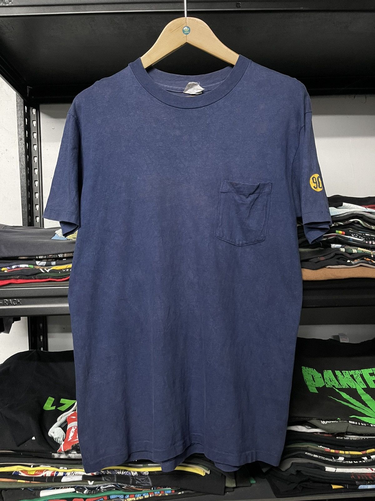 Vintage Vintage 80s Kevin Staad Logo 90 Pocket Tees Sun Faded Size US L / EU 52-54 / 3 - 5 Thumbnail