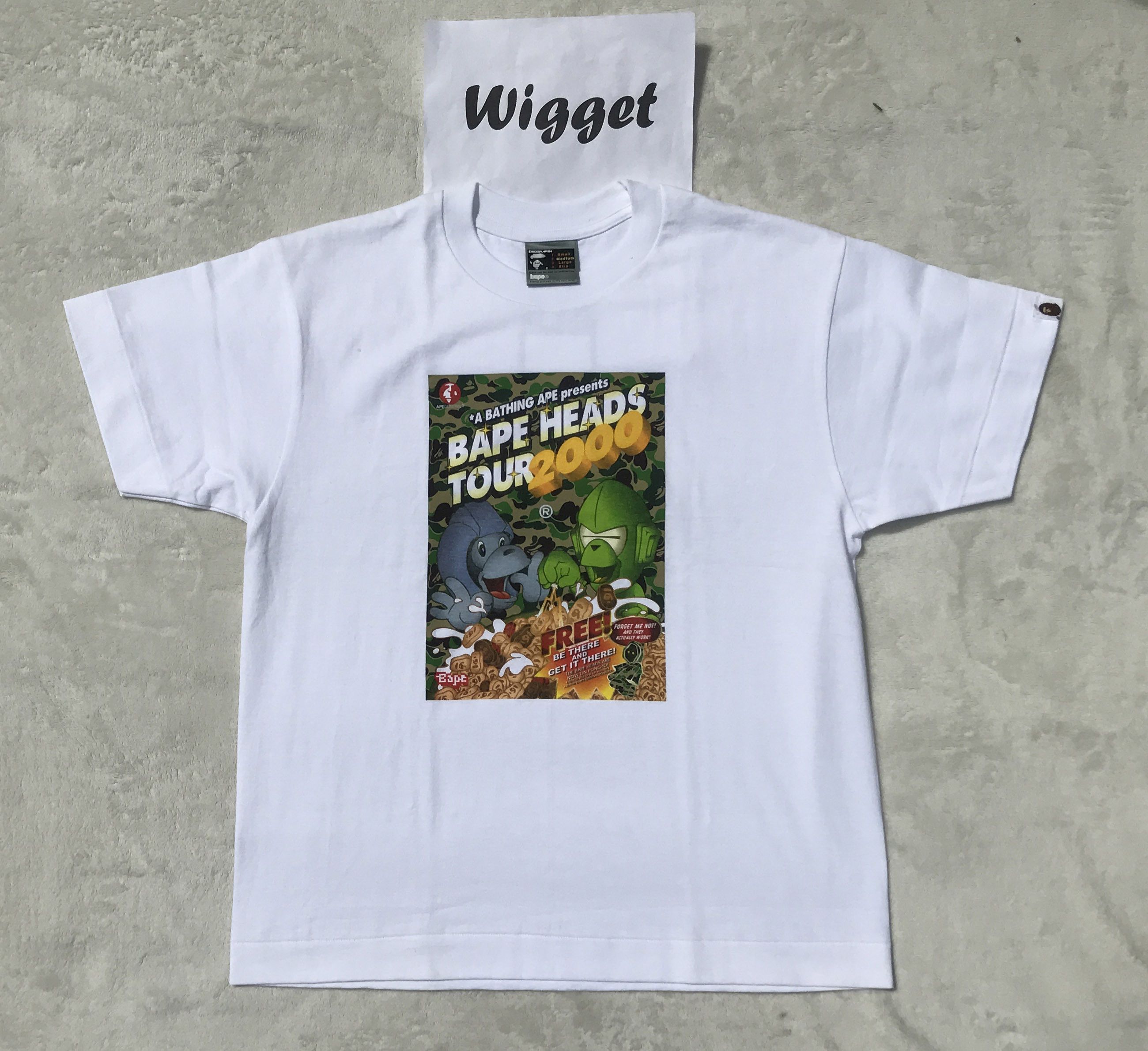 A Bathing Ape Bape Camo Heads Tour T Shirt 2000 Vintage OG Bape NIGO M Medium