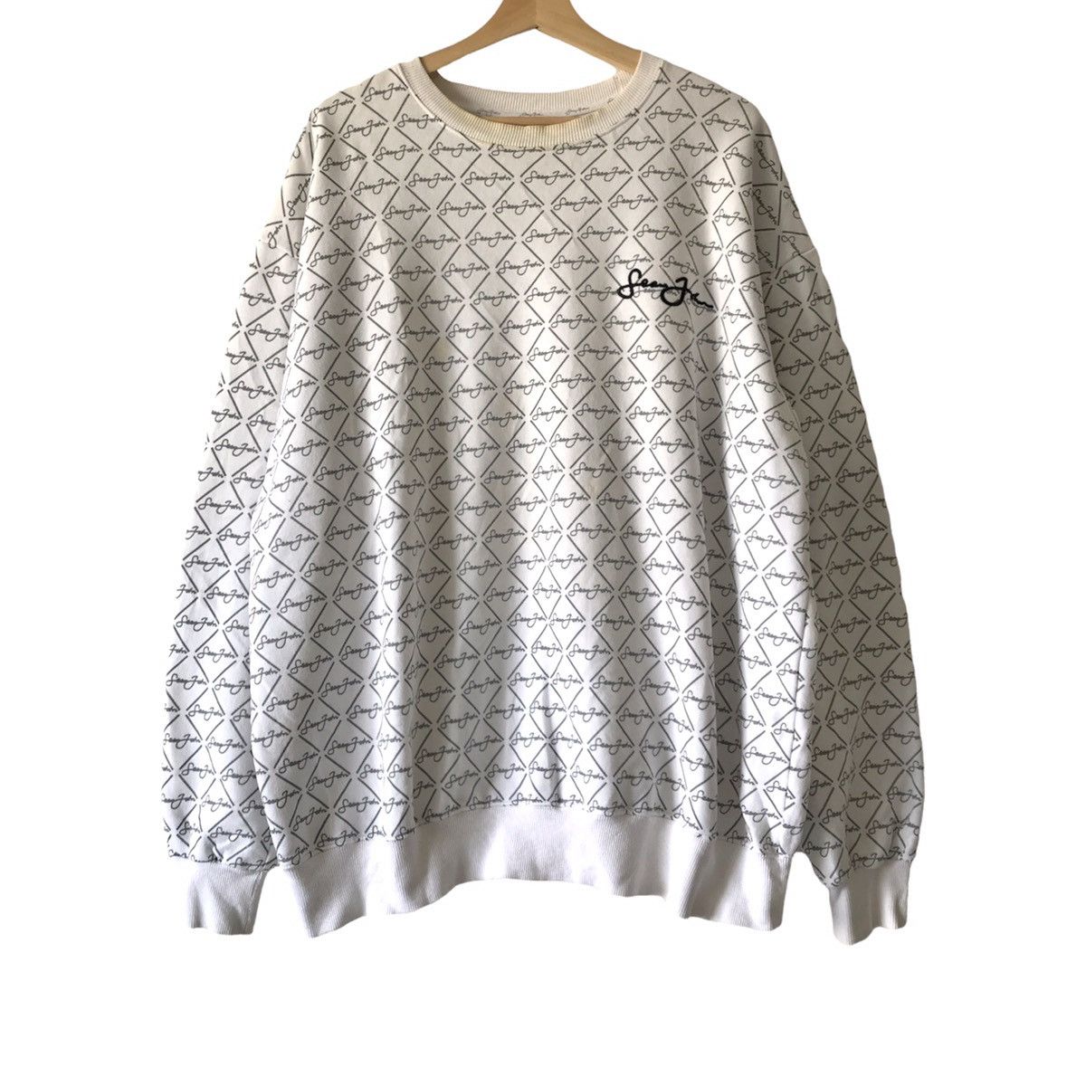Authentic Vintage Sean John NYC Overprint Logo Sweatshirt Tops