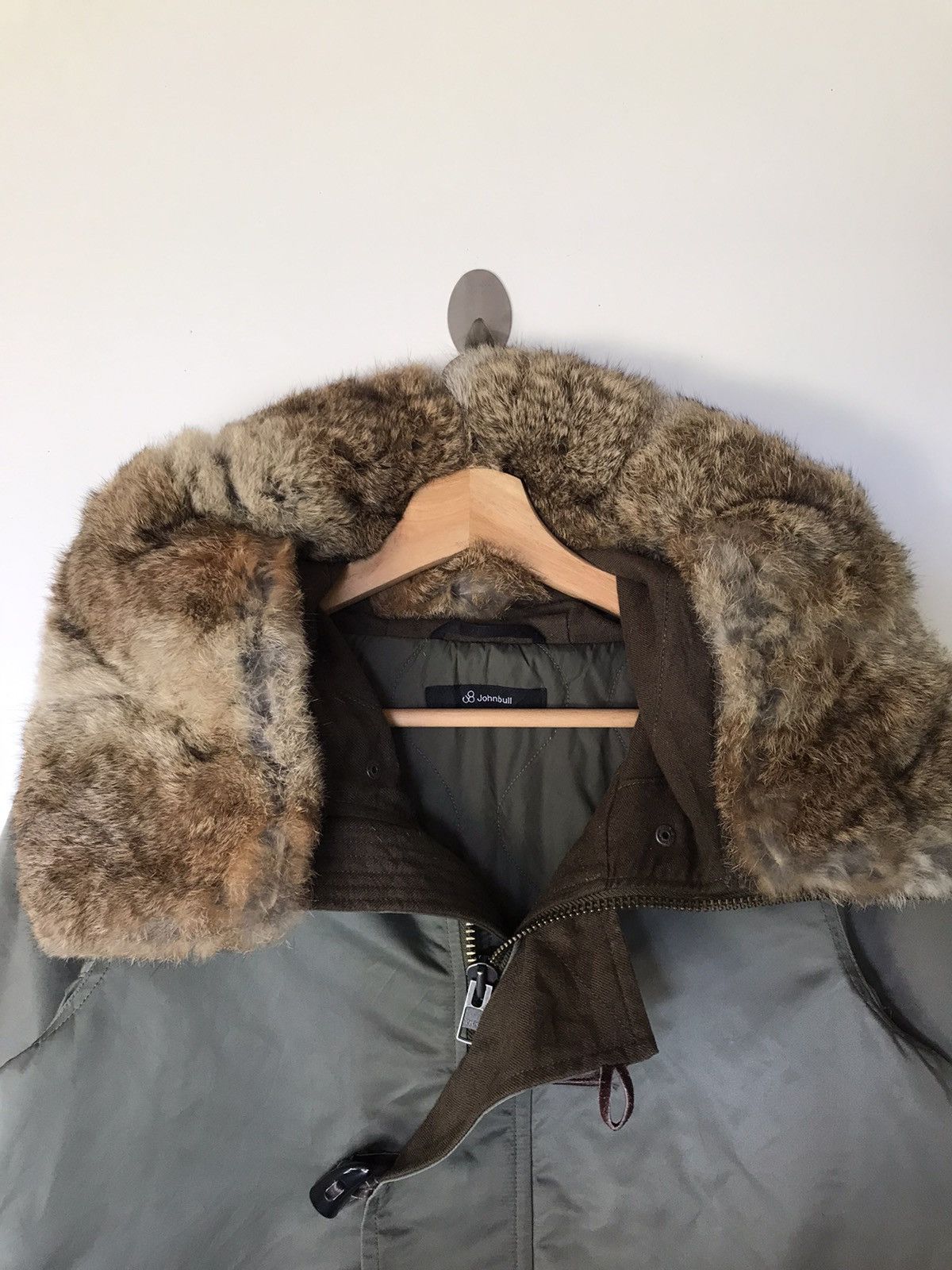 Japanese Brand × Johnbull × Vintage Japanese Vintage John Bull Fur Parka Hood Jacket Size US S / EU 44-46 / 1 - 6 Thumbnail