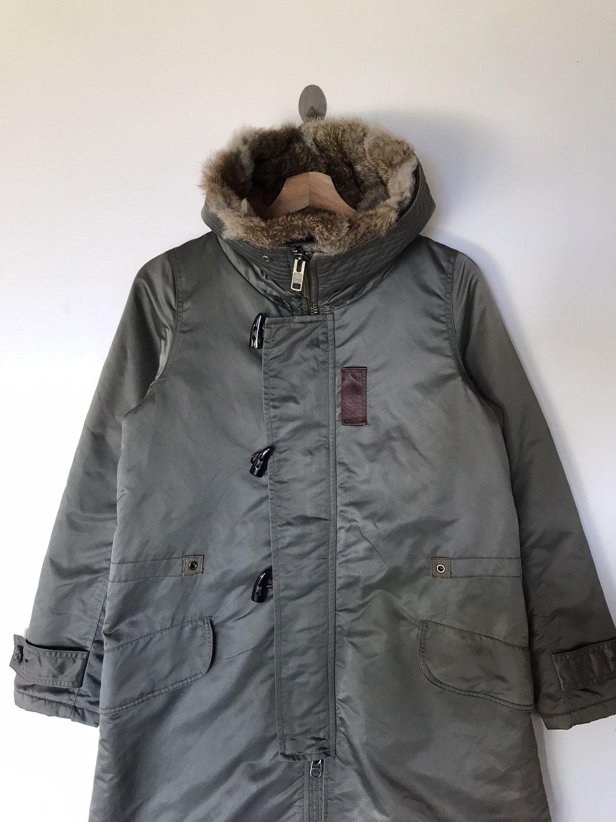 Japanese Brand × Johnbull × Vintage Japanese Vintage John Bull Fur Parka Hood Jacket Size US S / EU 44-46 / 1 - 5 Thumbnail