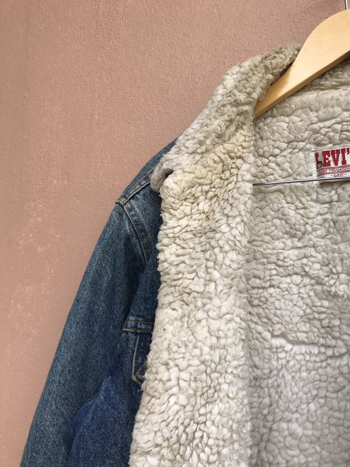 Levi's Vintage 80s Made in USA Levi’s Sherpa Western Trucker Denim Size US M / EU 48-50 / 2 - 15 Thumbnail