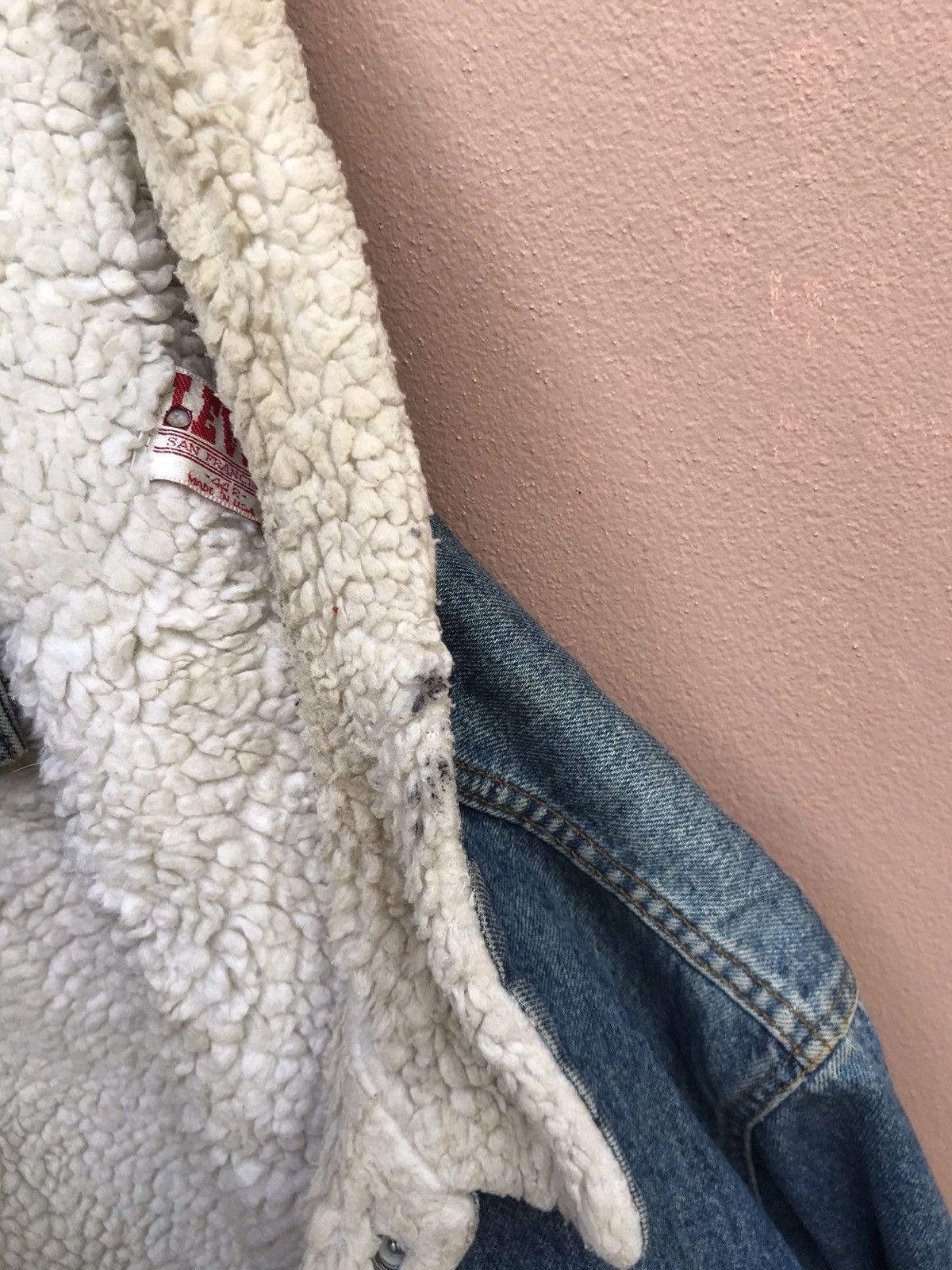 Levi's Vintage 80s Made in USA Levi’s Sherpa Western Trucker Denim Size US M / EU 48-50 / 2 - 21 Thumbnail