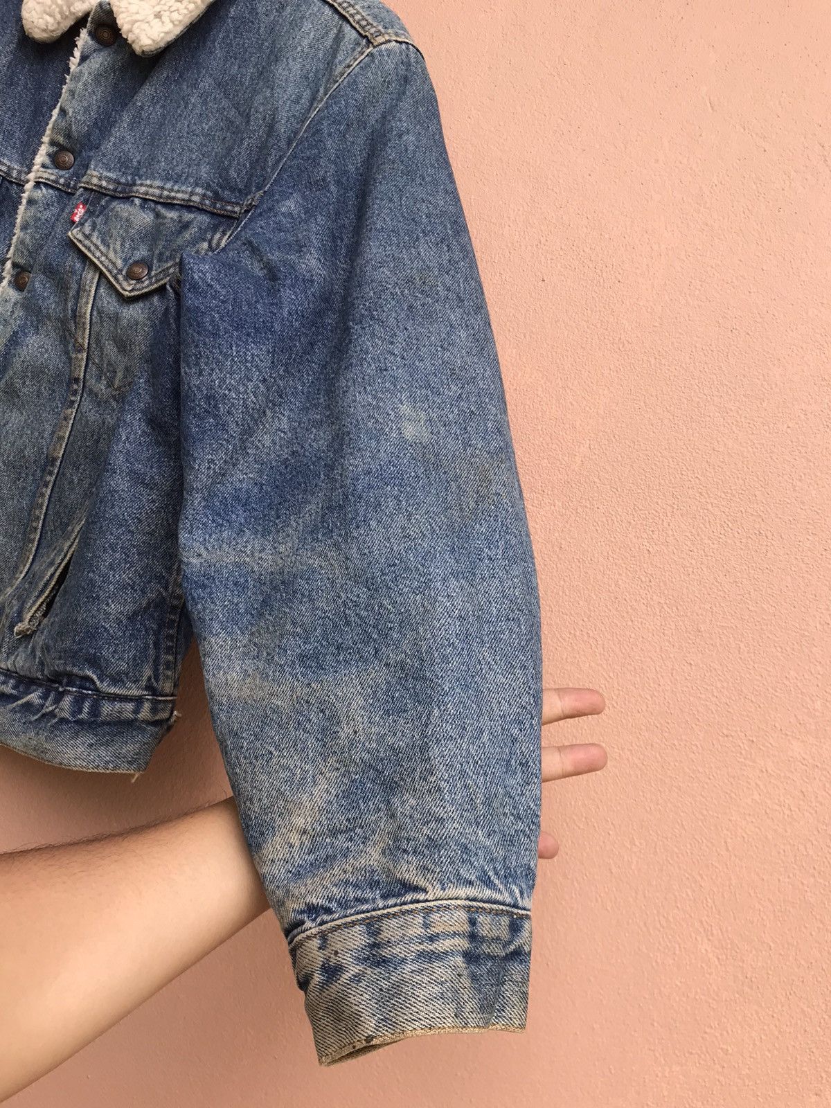 Levi's Vintage 80s Made in USA Levi’s Sherpa Western Trucker Denim Size US M / EU 48-50 / 2 - 5 Thumbnail