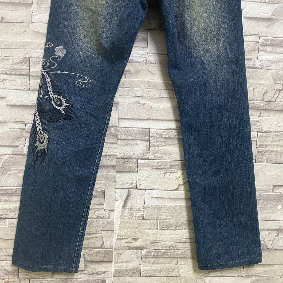 Karakuri Tamashii Karakuri Generation Dragon Embroidery Denim Jeans Size US 30 / EU 46 - 17 Thumbnail