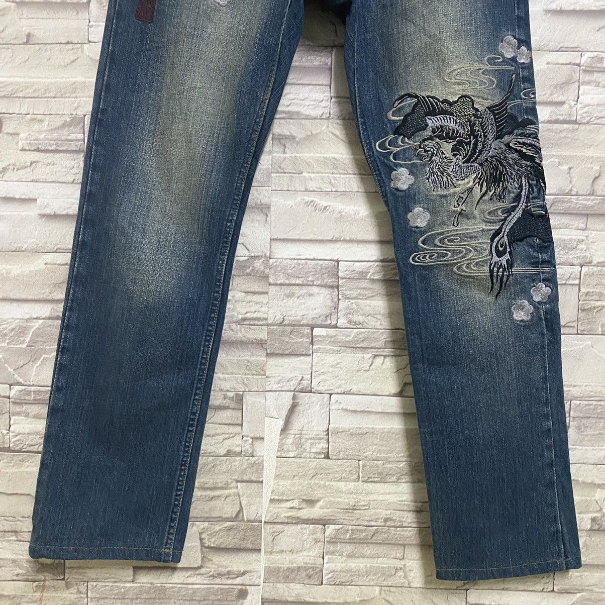 Karakuri Tamashii Karakuri Generation Dragon Embroidery Denim Jeans Size US 30 / EU 46 - 9 Thumbnail