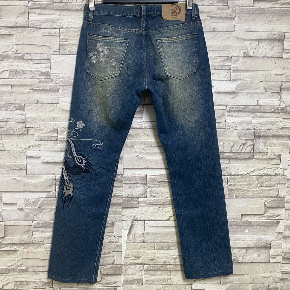 Karakuri Tamashii Karakuri Generation Dragon Embroidery Denim Jeans Size US 30 / EU 46 - 11 Thumbnail