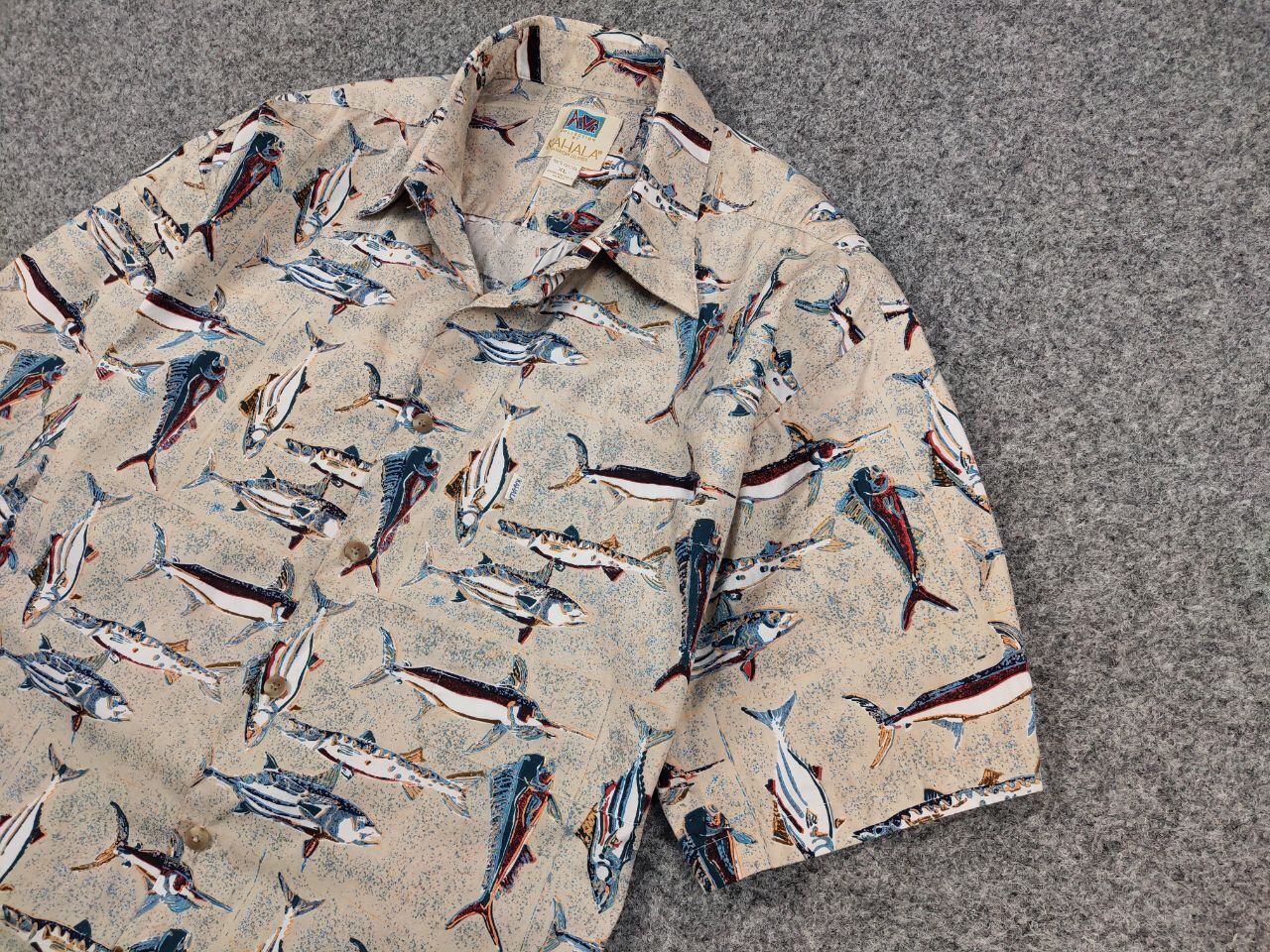 Vintage Vintage 80's Hawaiian Fish Print Shirt Kahala Made in USA Size US XL / EU 56 / 4 - 4 Thumbnail