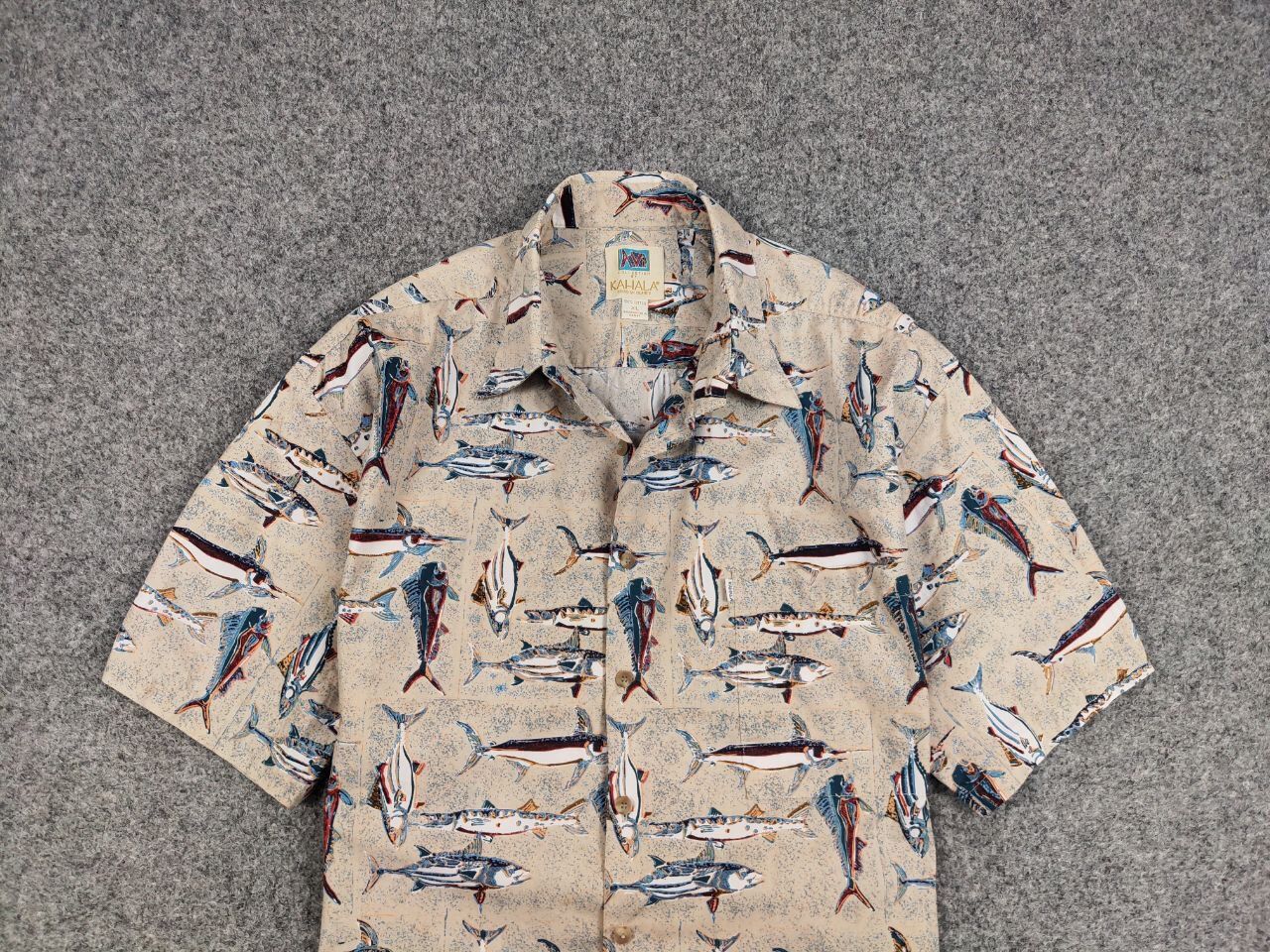 Vintage Vintage 80's Hawaiian Fish Print Shirt Kahala Made in USA Size US XL / EU 56 / 4 - 7 Thumbnail