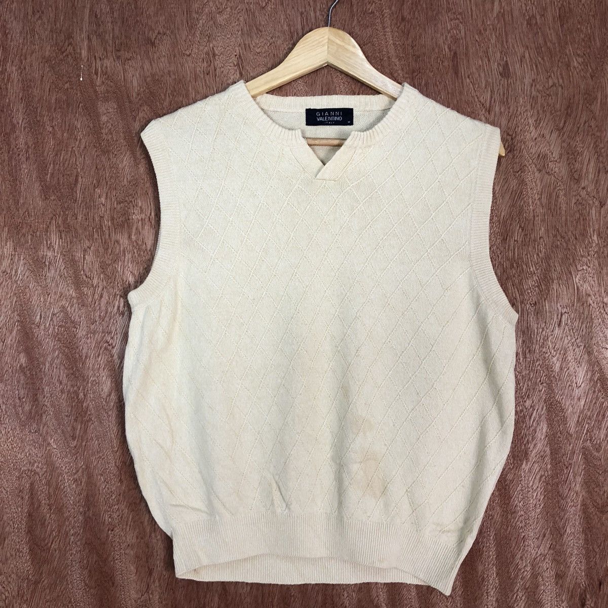 Aran Isles Knitwear Gianni Valentino Patterned Vest Knit Size US M / EU 48-50 / 2 - 3 Thumbnail