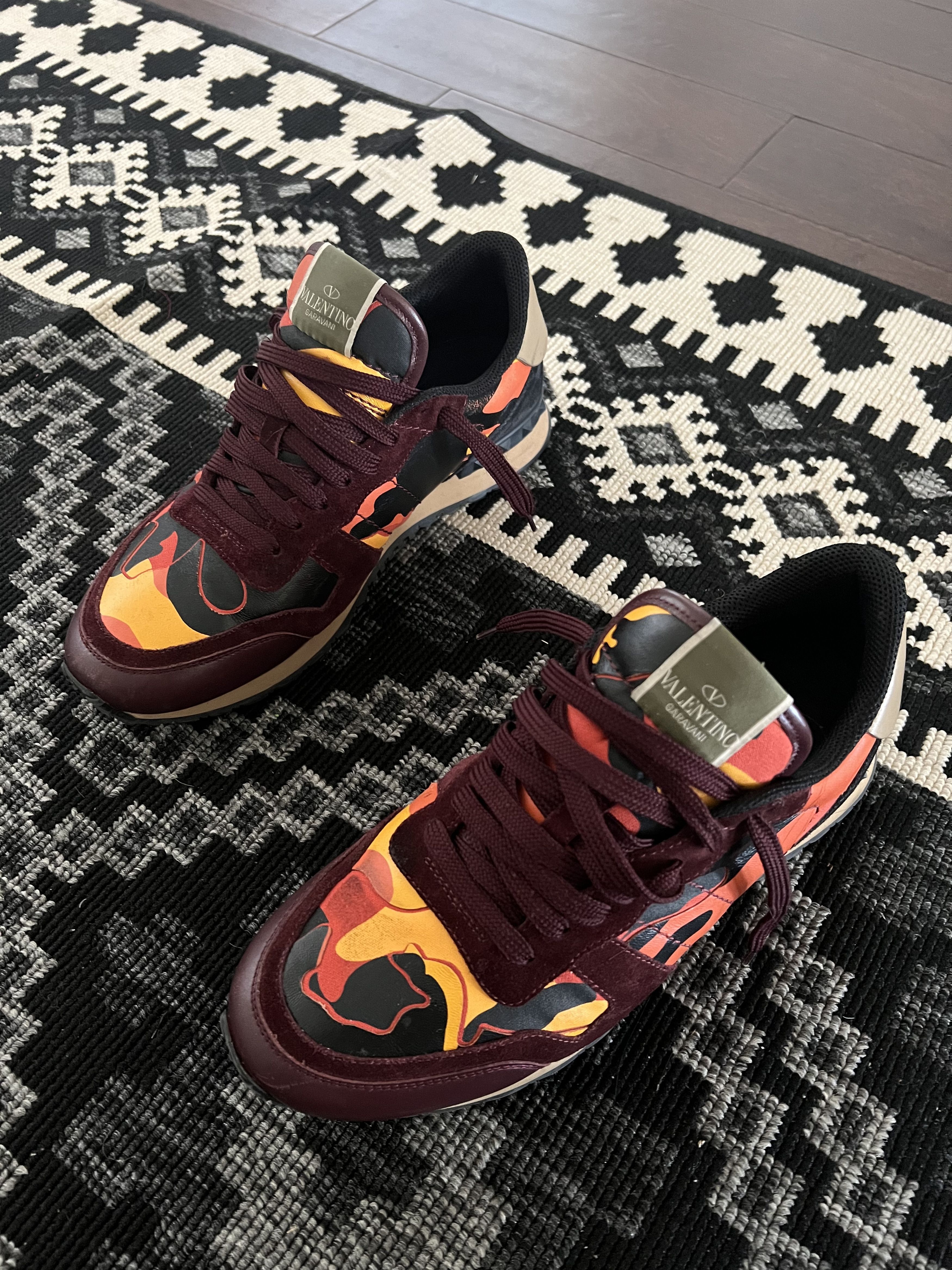 Camo Orange Valentino Sneakers Valentino Garavani Rockrunner