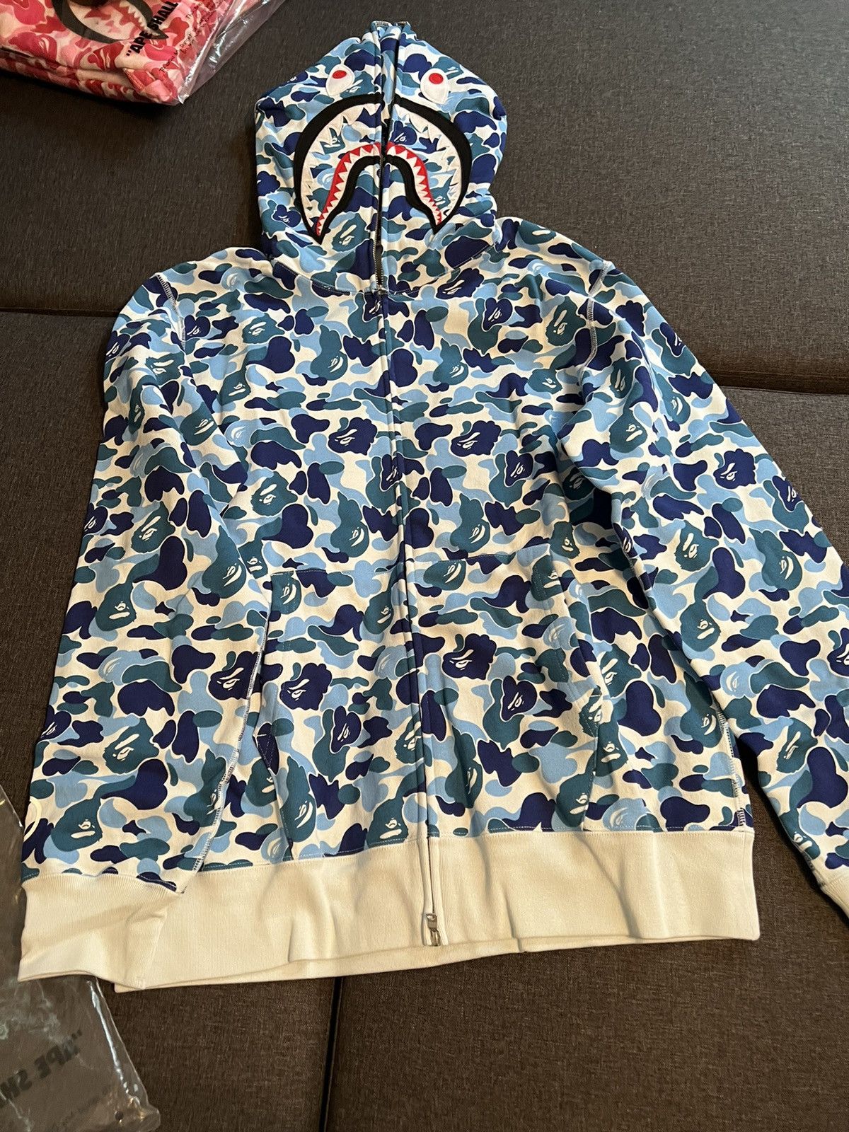 Bape shark hoodie on sale grailed