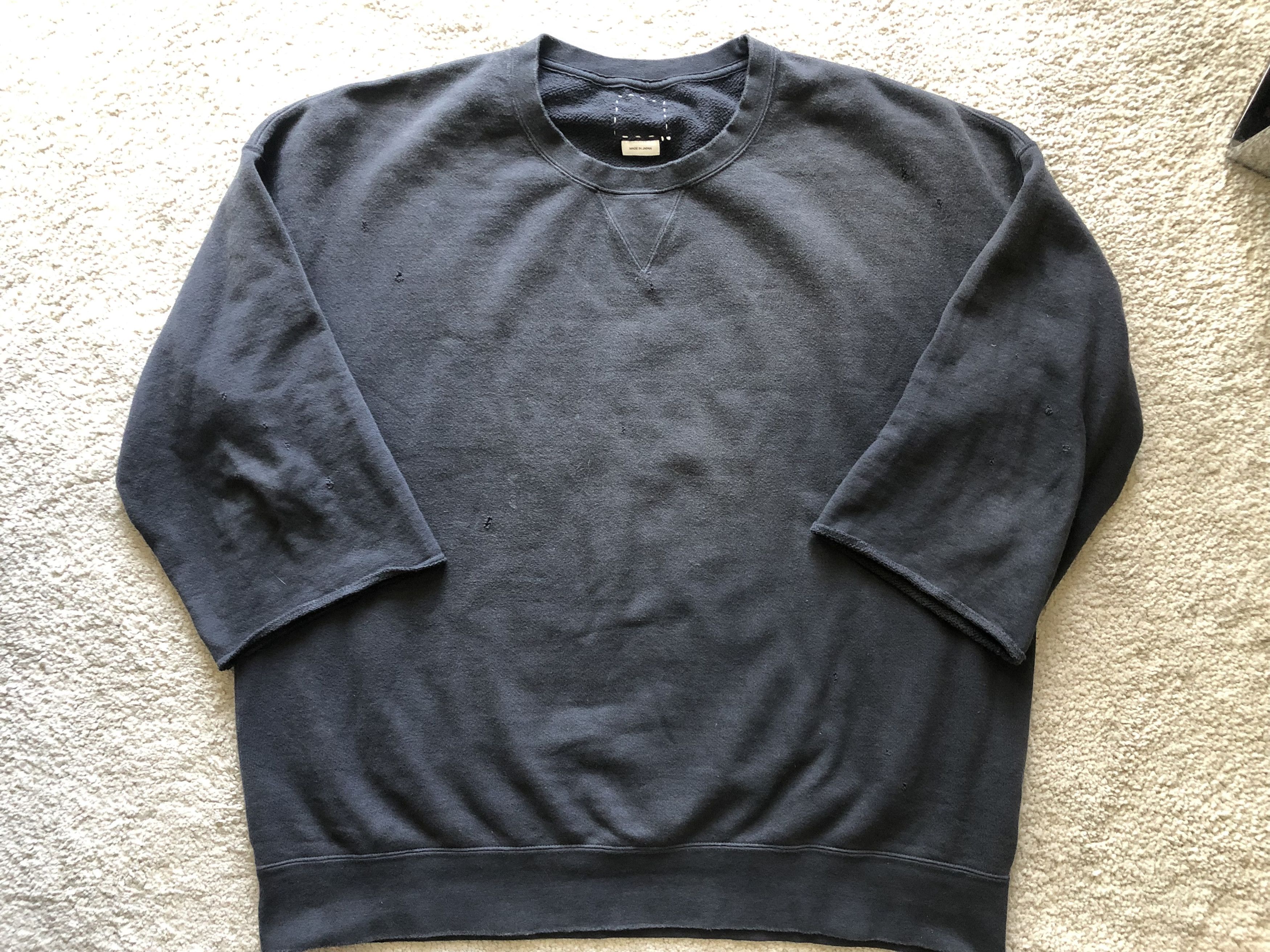 Visvim JUMBO SWEAT 3/4 CRASH black | Grailed