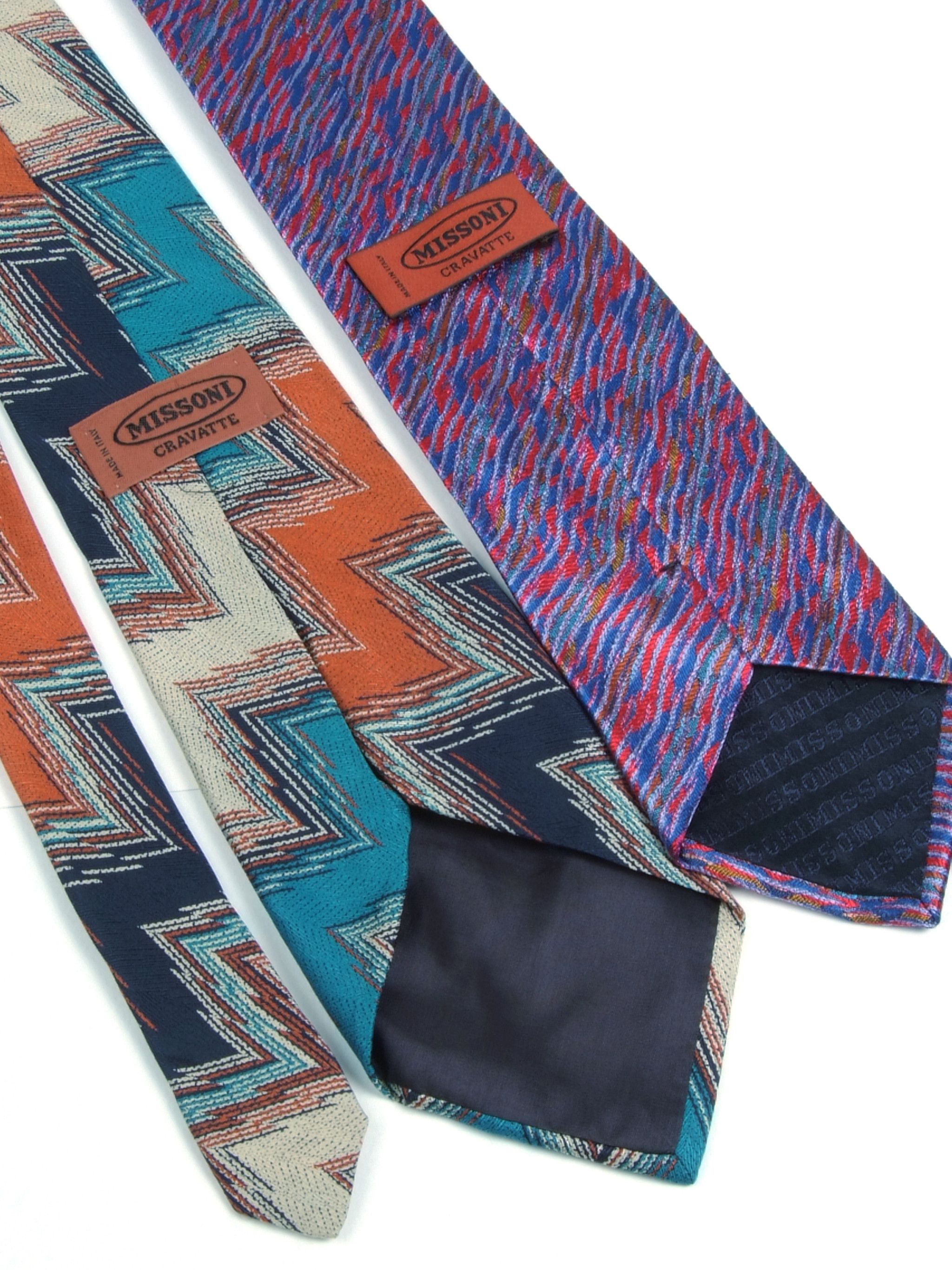 Missoni × Vintage Lot of 2 Missoni Vintage Silk Neck Tie Size ONE SIZE - 3 Thumbnail