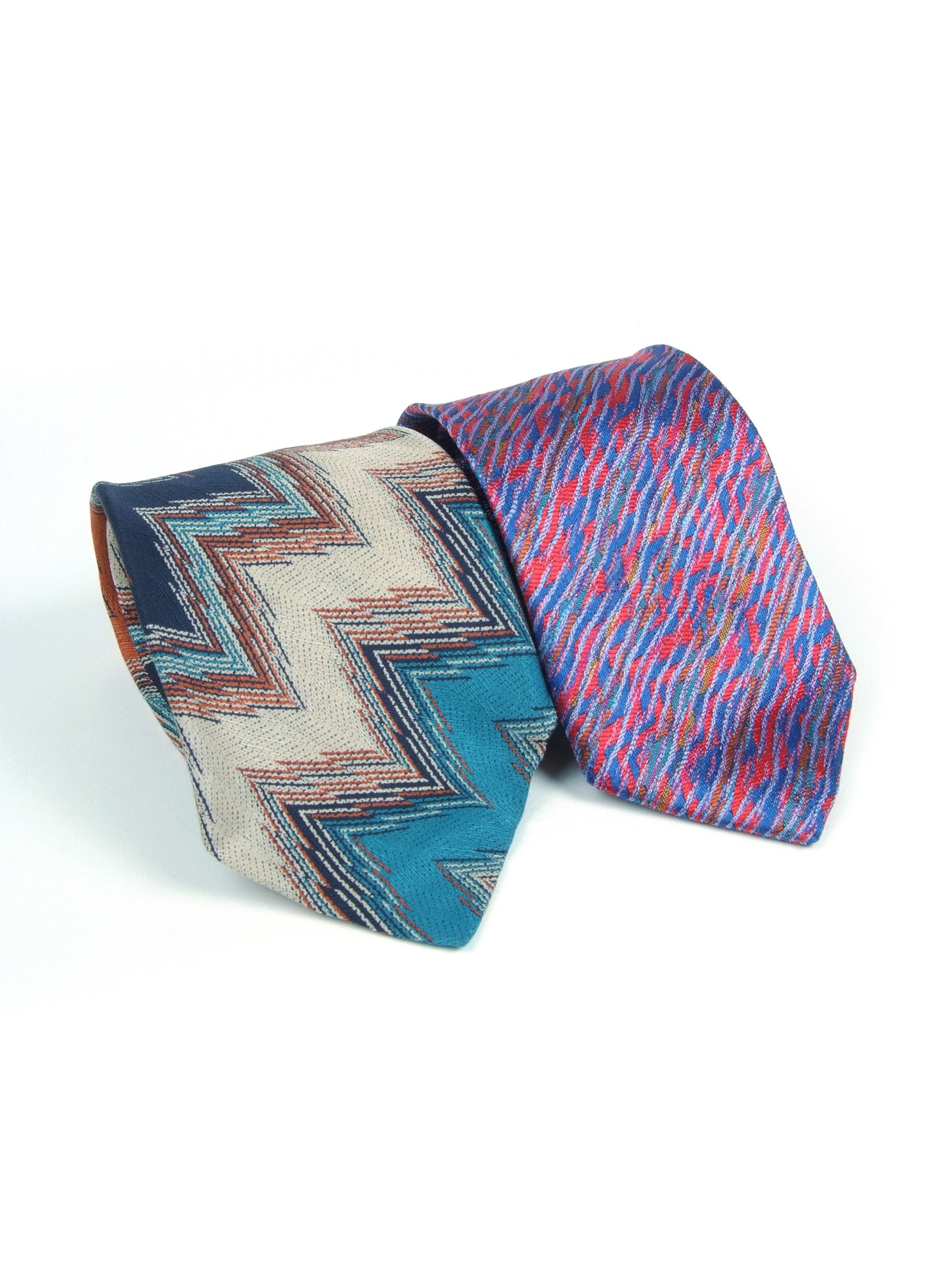 Missoni × Vintage Lot of 2 Missoni Vintage Silk Neck Tie Size ONE SIZE - 1 Thumbnail