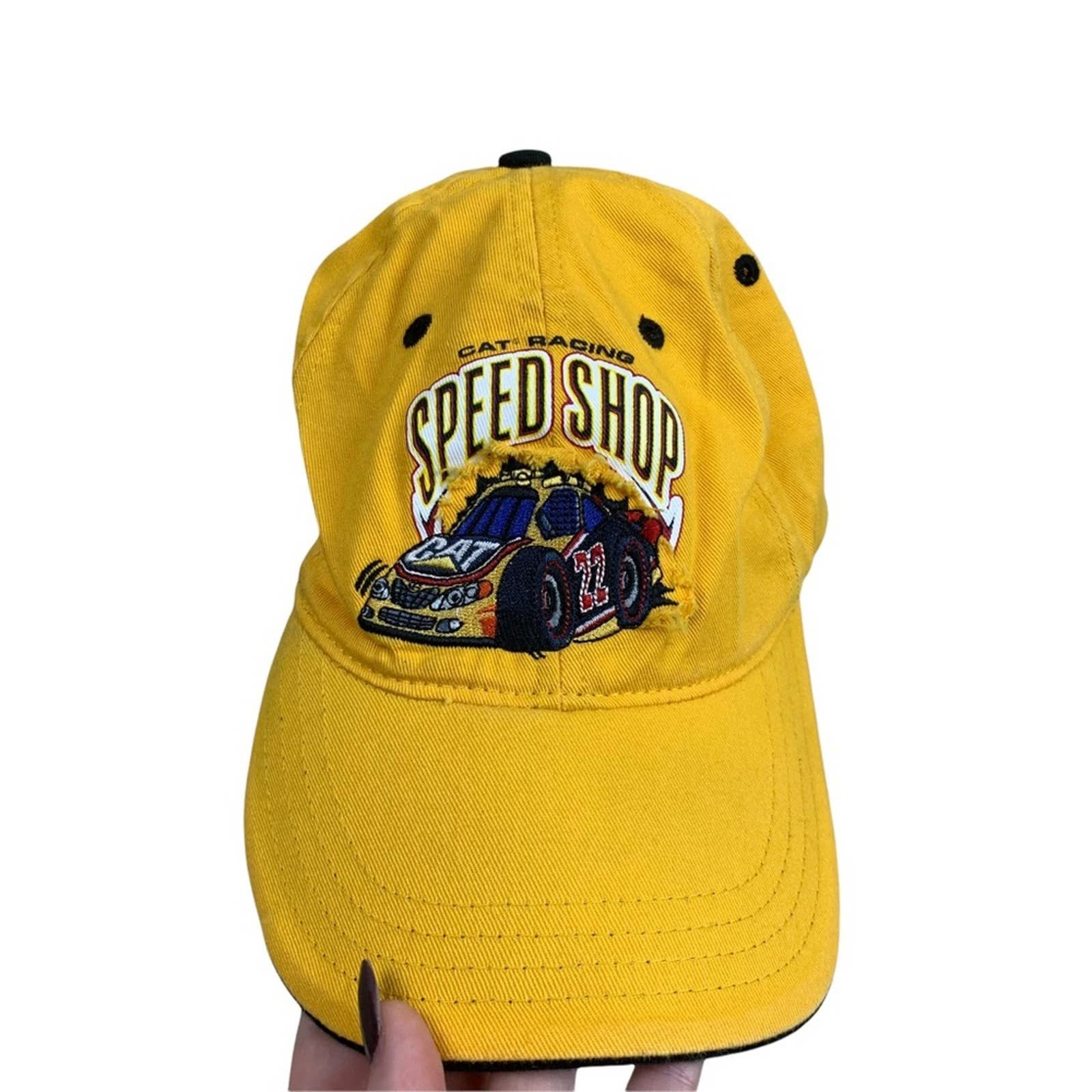 Caterpillar CAT Racing Yellow Ball Cap Hat | Grailed