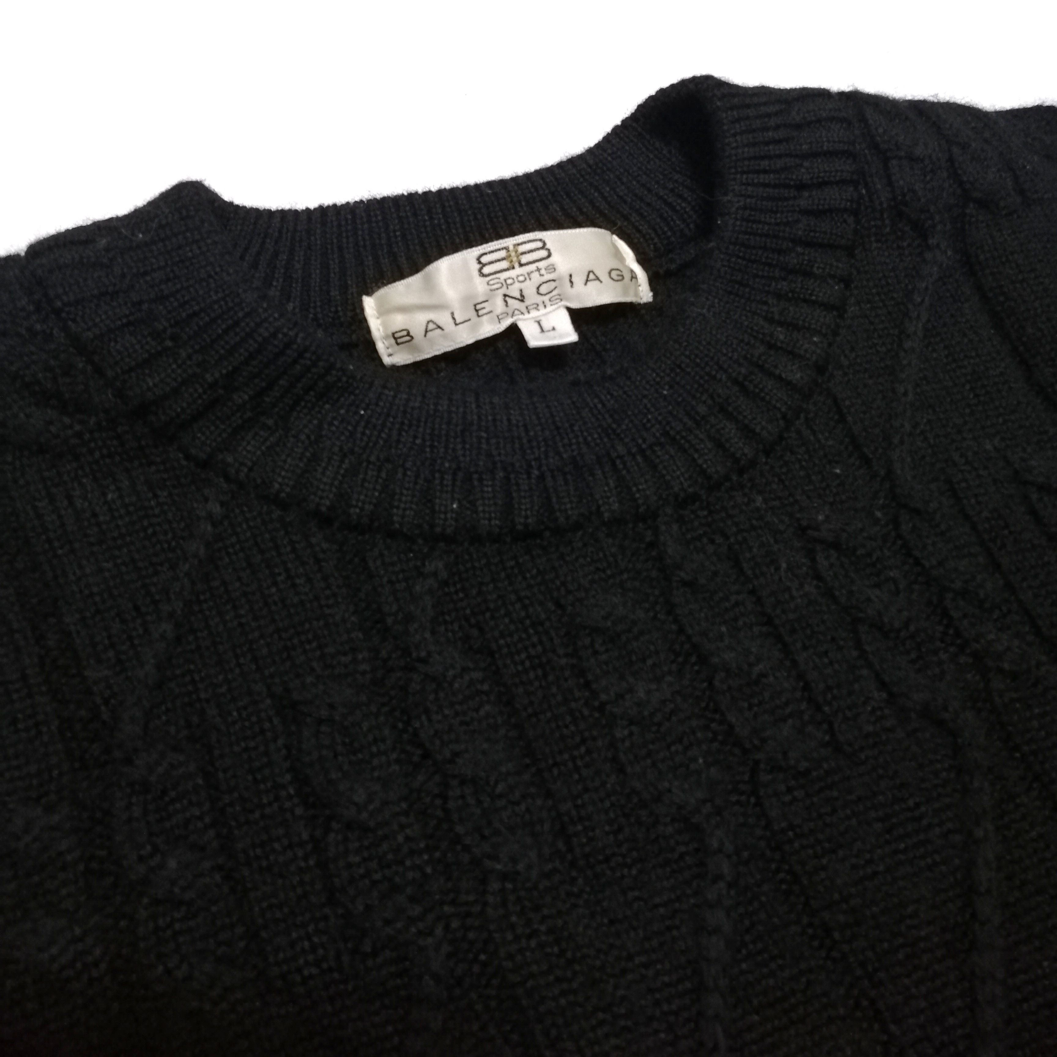 Balenciaga 🔥Vintage Balenciaga sport ropes Knit Wool Sweater Size US L / EU 52-54 / 3 - 3 Thumbnail
