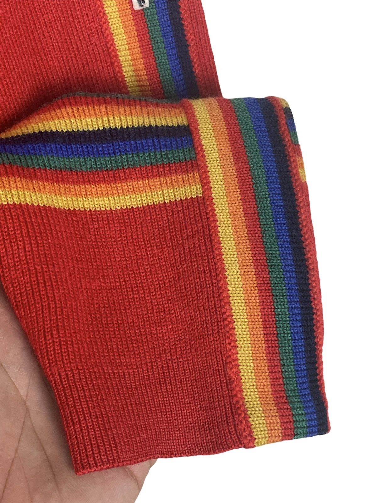 Vintage Montant 70s Rainbow Wool Sweater | Vintage Japan Retro Size US M / EU 48-50 / 2 - 9 Thumbnail
