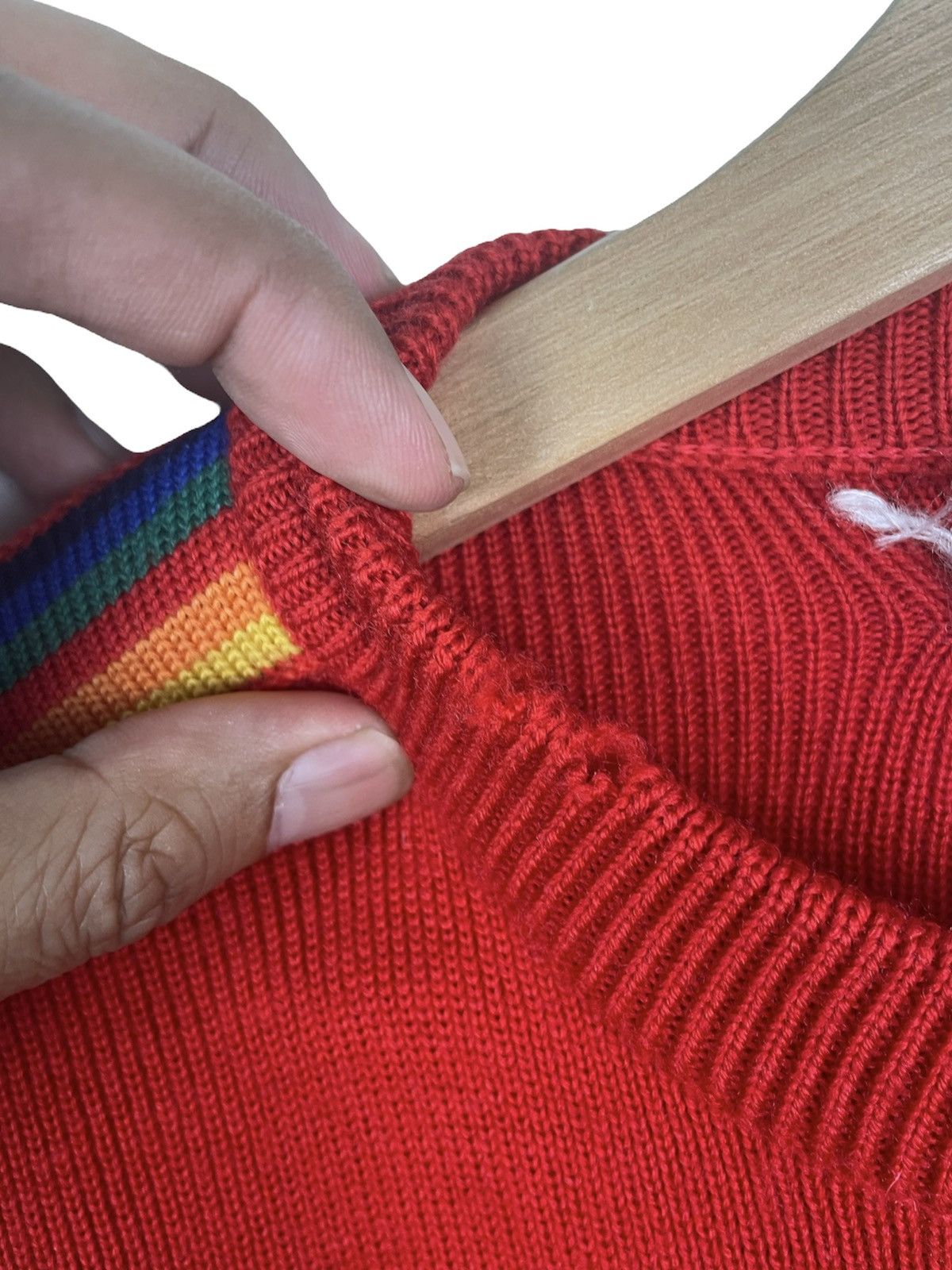 Vintage Montant 70s Rainbow Wool Sweater | Vintage Japan Retro Size US M / EU 48-50 / 2 - 10 Thumbnail