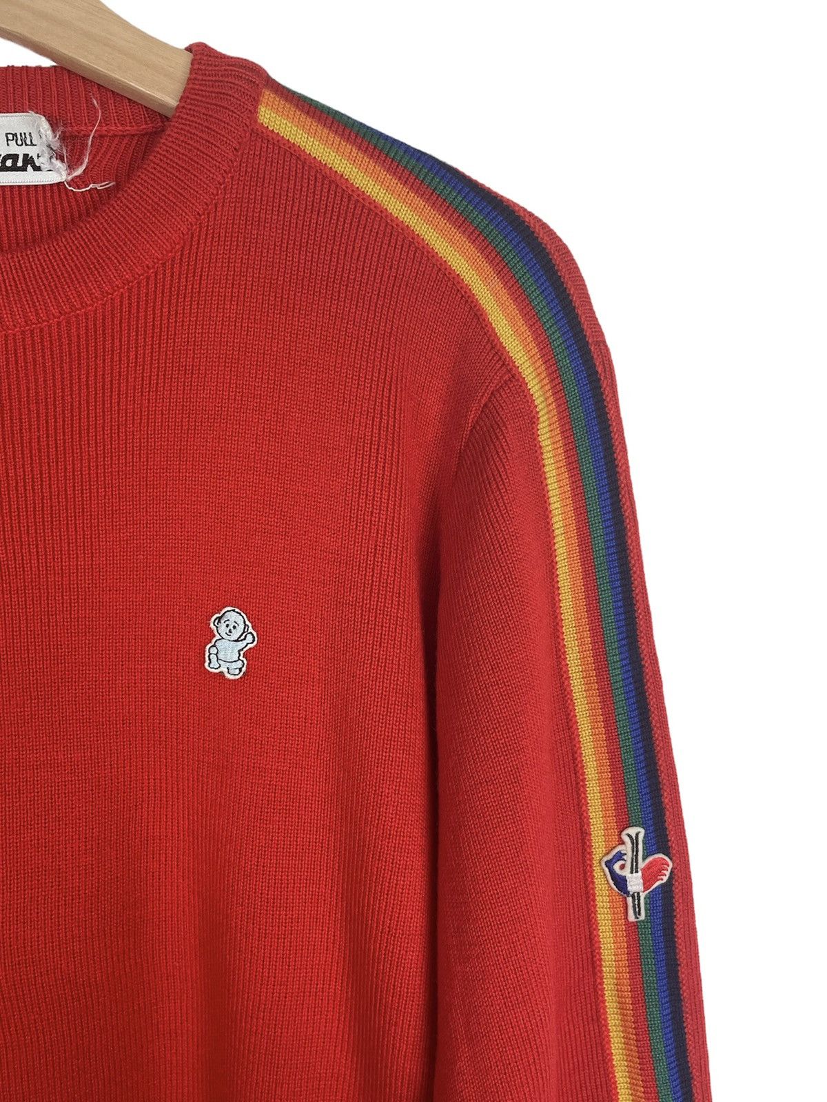 Vintage Montant 70s Rainbow Wool Sweater | Vintage Japan Retro Size US M / EU 48-50 / 2 - 12 Thumbnail