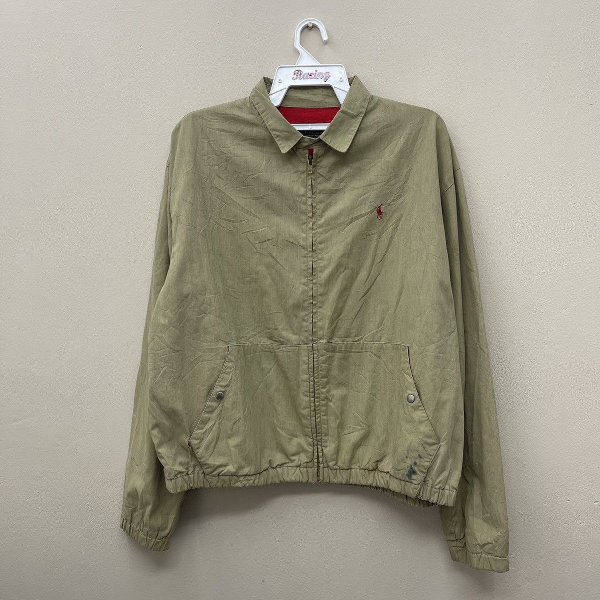 Vintage Polo Ralph Lauren Jacket Red Lined Wool