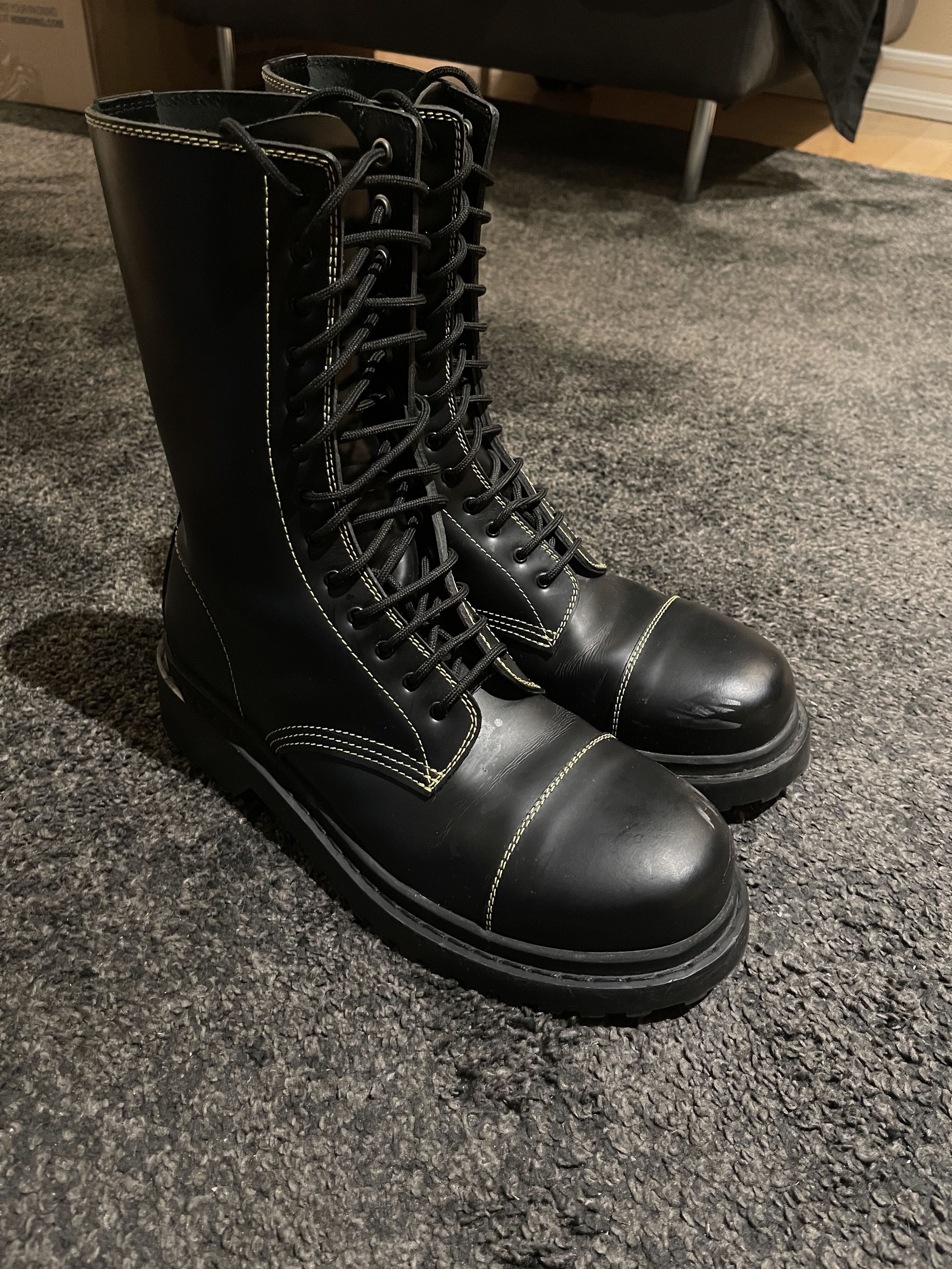 Balenciaga Balenciaga bulldozer lace up worn out effect