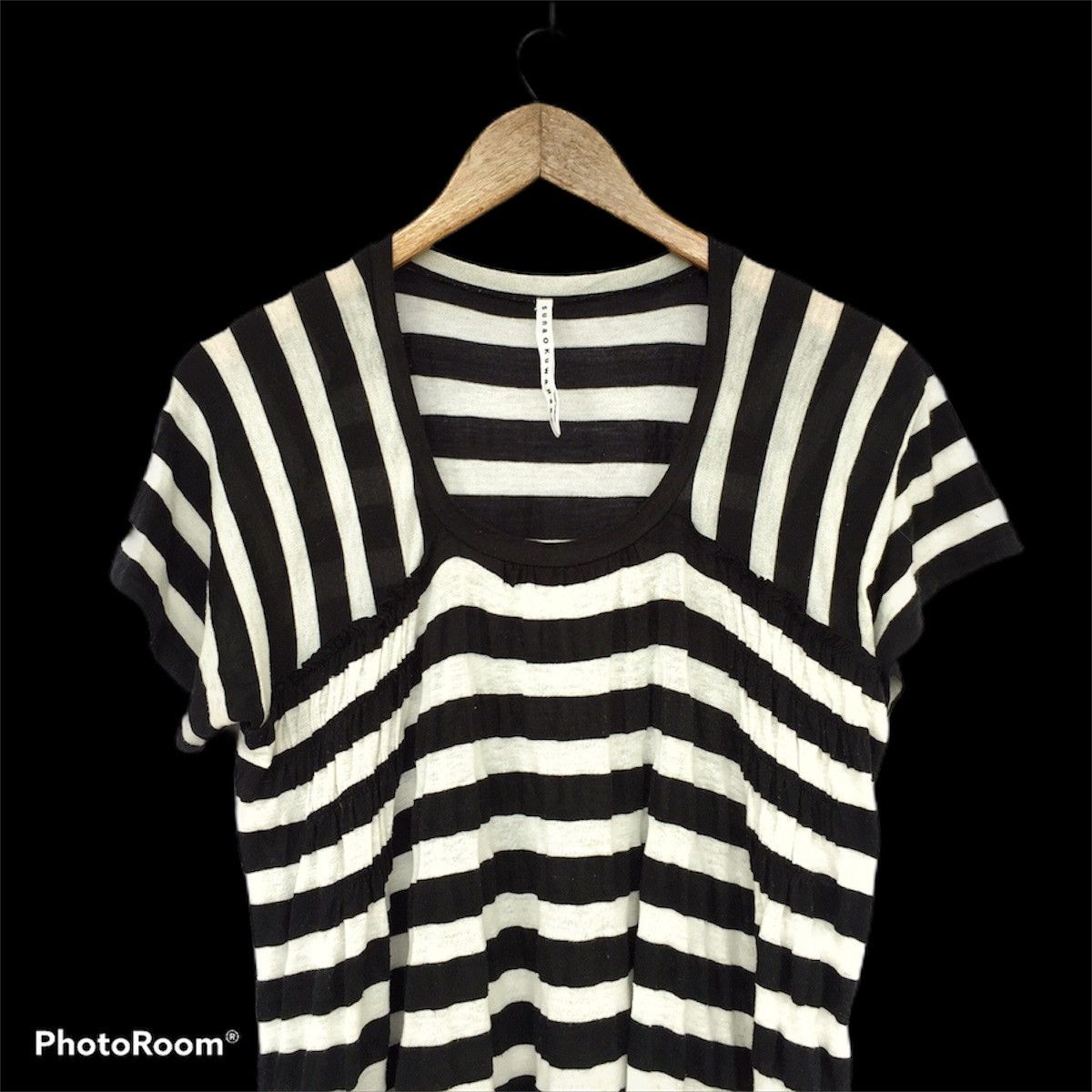 Issey Miyake × Sunao Kuwahara 💥Issey Miyake Sunao Kuwahara Stripe Shirt Size M / US 6-8 / IT 42-44 - 2 Thumbnail