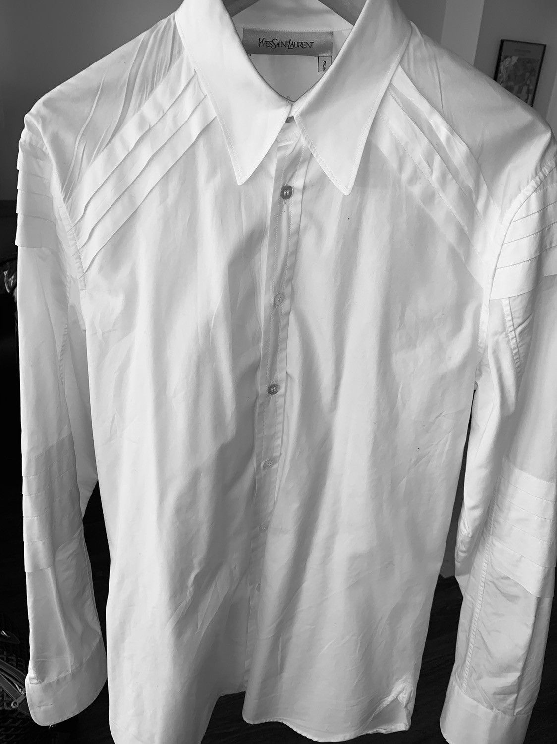 Saint Laurent Paris × Tom Ford × Yves Saint Laurent Super Super Limited Runway Ruffle Shirt designed by Tom Ford Size US M / EU 48-50 / 2 - 3 Thumbnail