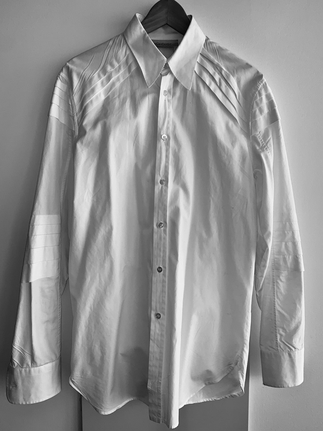 Saint Laurent Paris × Tom Ford × Yves Saint Laurent Super Super Limited Runway Ruffle Shirt designed by Tom Ford Size US M / EU 48-50 / 2 - 4 Thumbnail