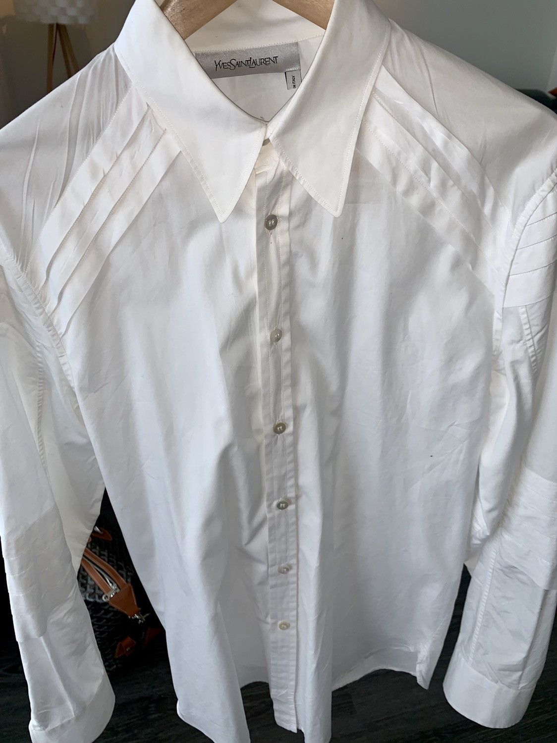 Saint Laurent Paris × Tom Ford × Yves Saint Laurent Super Super Limited Runway Ruffle Shirt designed by Tom Ford Size US M / EU 48-50 / 2 - 1 Thumbnail