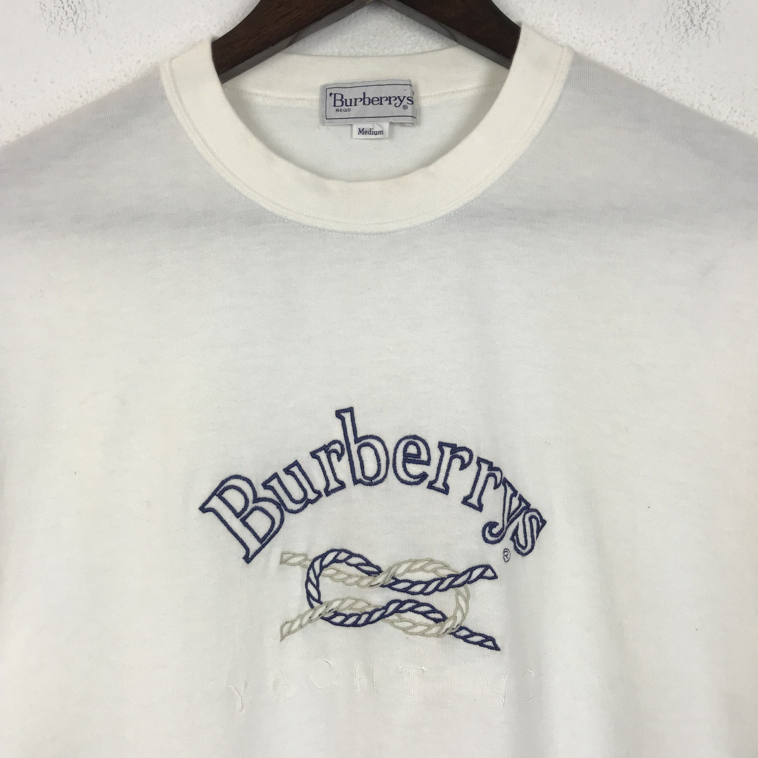 Burberry Vintage Burberrys London Embroidery Design Tshirt Size US L / EU 52-54 / 3 - 2 Thumbnail
