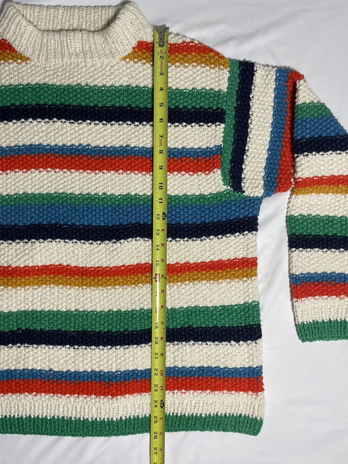 The Elder Statesman The Elder Statesman Off-White Varied Stripe Sweater Size US S / EU 44-46 / 1 - 18 Thumbnail