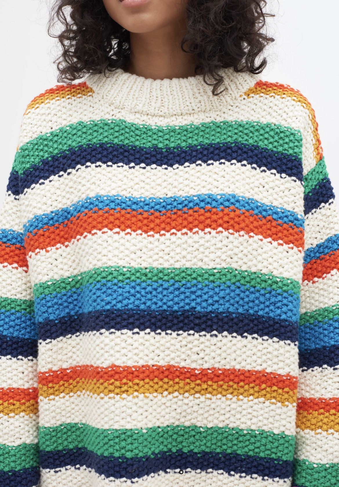 The Elder Statesman The Elder Statesman Off-White Varied Stripe Sweater Size US S / EU 44-46 / 1 - 8 Thumbnail
