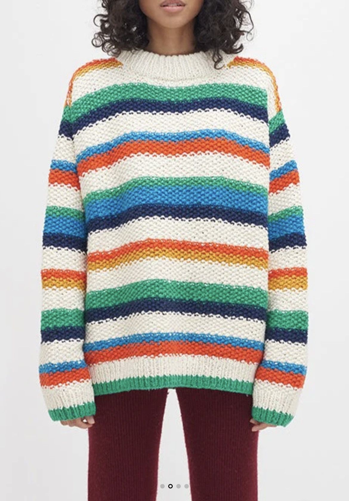 The Elder Statesman The Elder Statesman Off-White Varied Stripe Sweater Size US S / EU 44-46 / 1 - 9 Thumbnail