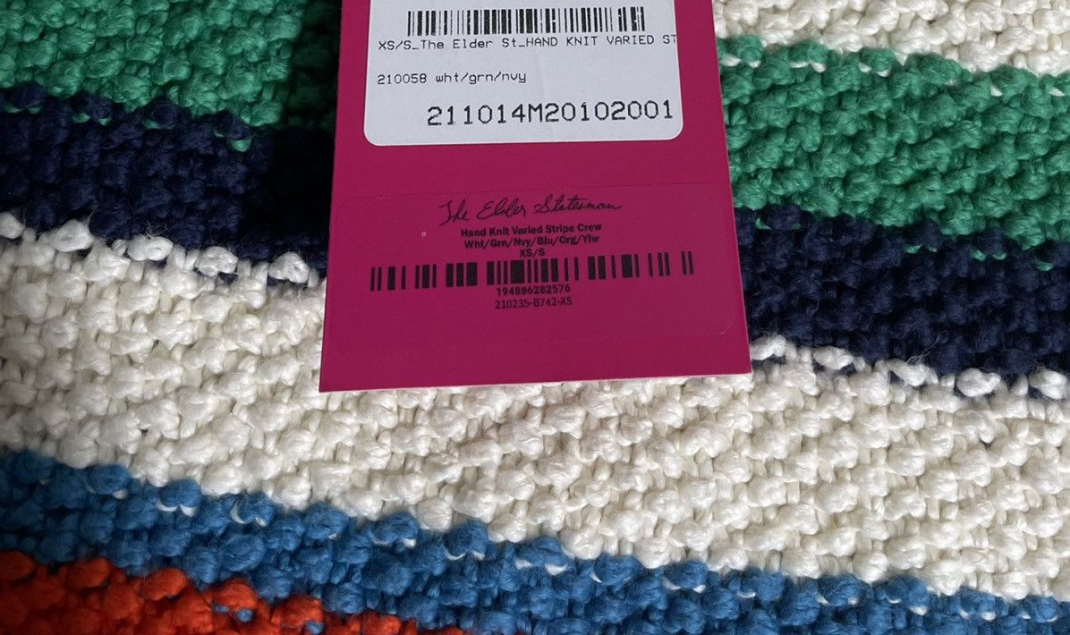 The Elder Statesman The Elder Statesman Off-White Varied Stripe Sweater Size US S / EU 44-46 / 1 - 15 Thumbnail