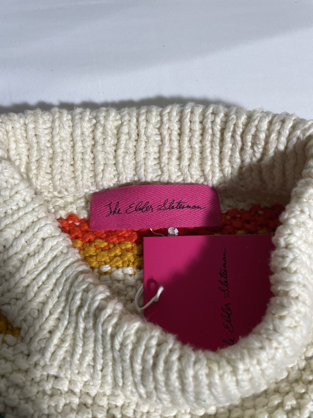The Elder Statesman The Elder Statesman Off-White Varied Stripe Sweater Size US S / EU 44-46 / 1 - 13 Thumbnail
